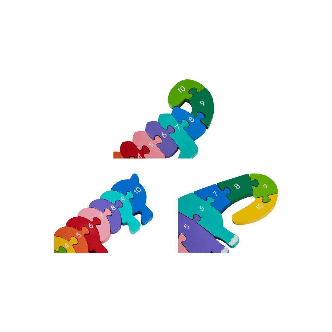 7 Wooden Counting Rainbow Animal - Assorted, 7 of 8