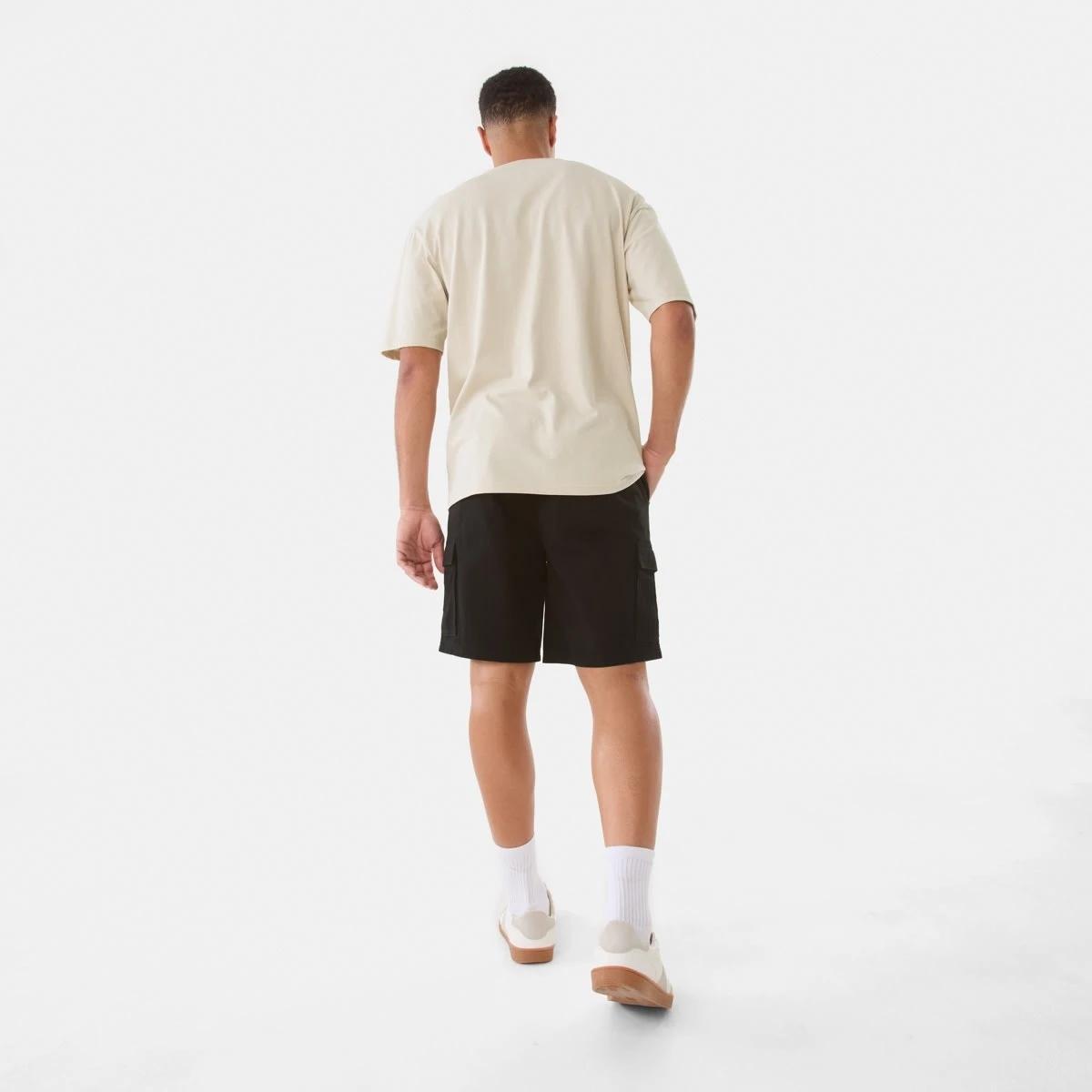 4 Elastic Waist Cargo Shorts BLACK, 4 of 7