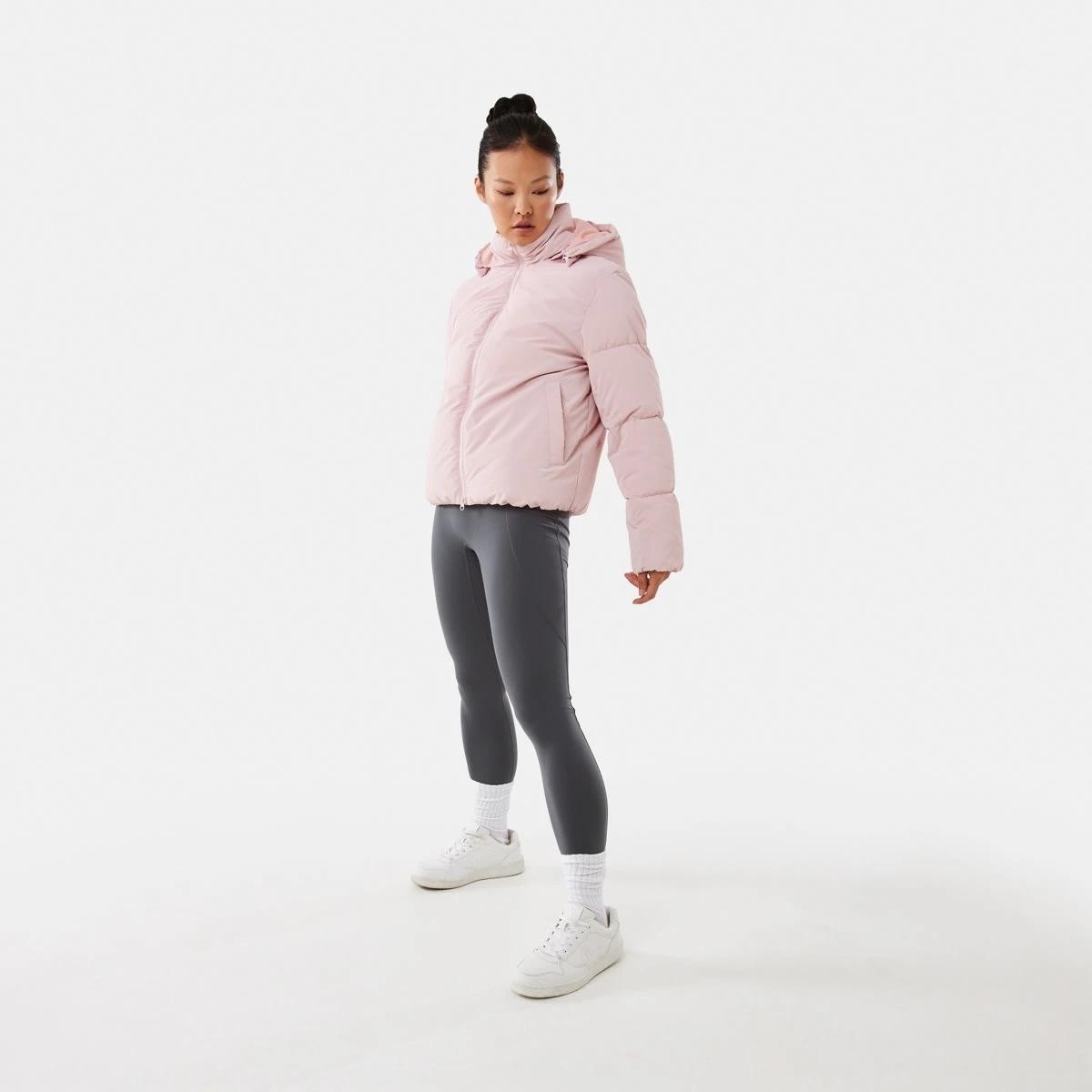 4 Active Womens Mid Length Puffer Jacket Qurtz Pink, 4 of 8