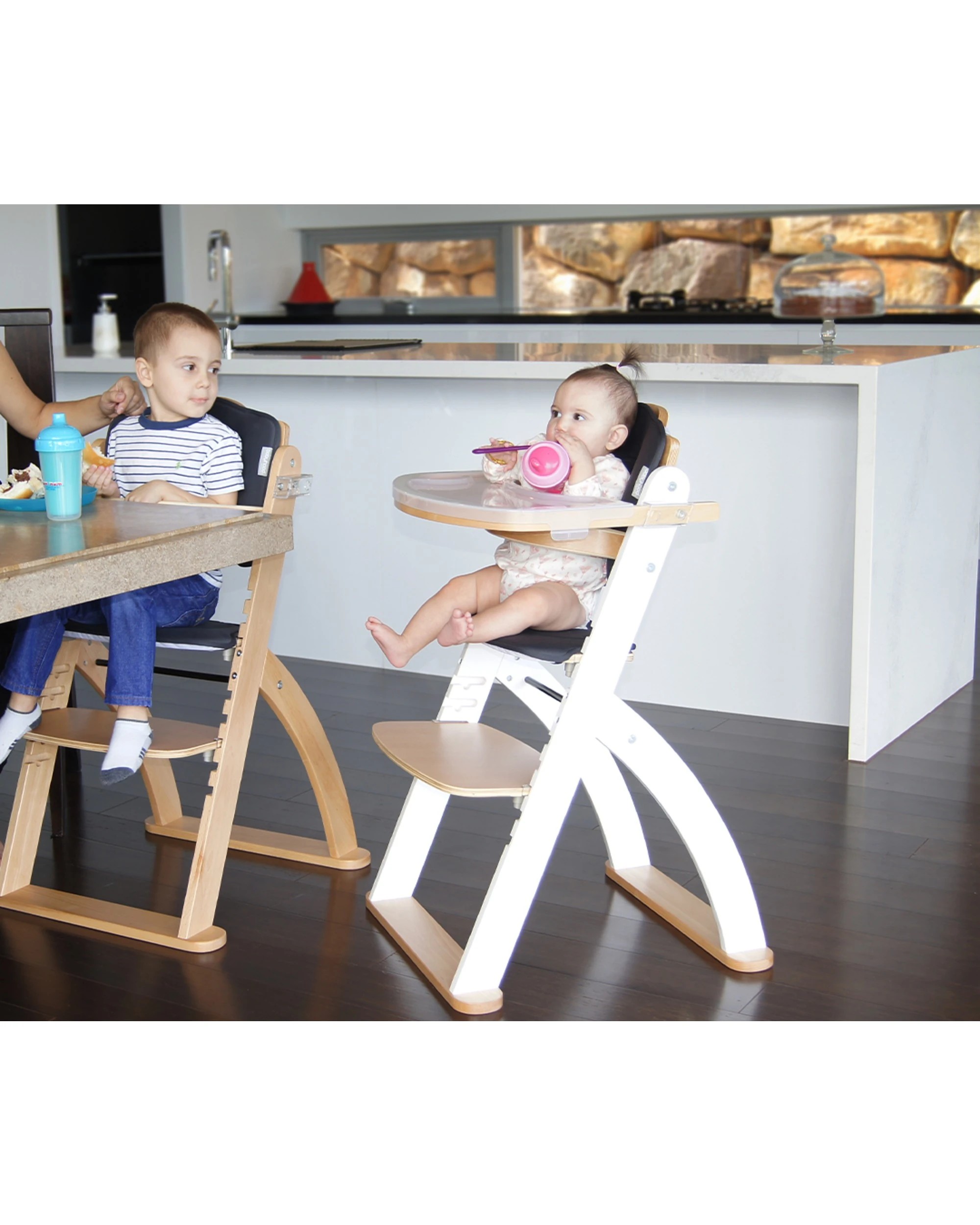 4 Babyhood Kaylula Ava Forever High Chair White/Beech - White Beech mix, Beech, 4 of 9