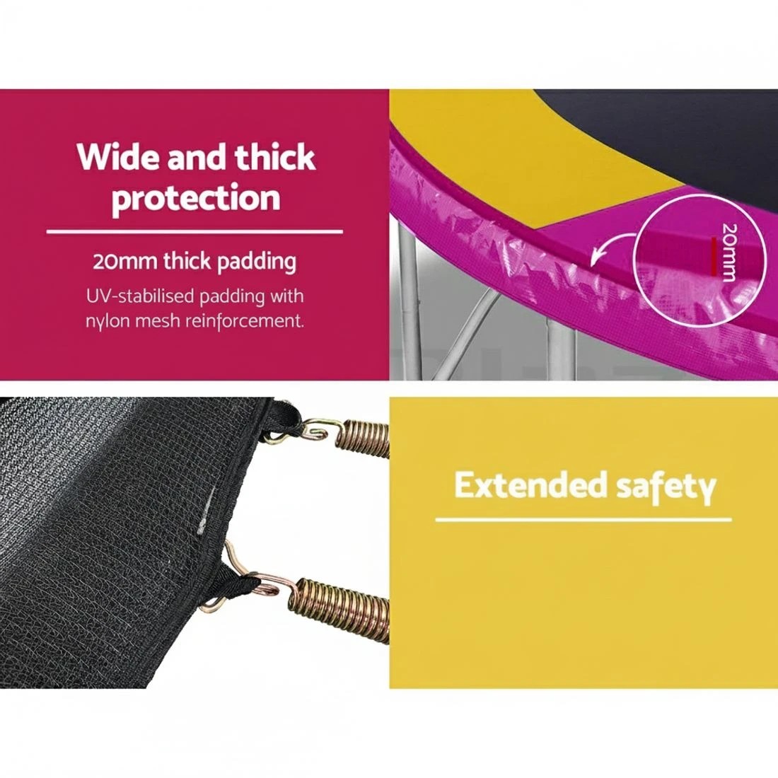 4 Everfit 14FT Trampoline for Kids w/ Ladder Enclosure Safety Net Rebounder - Multi, 4 of 7