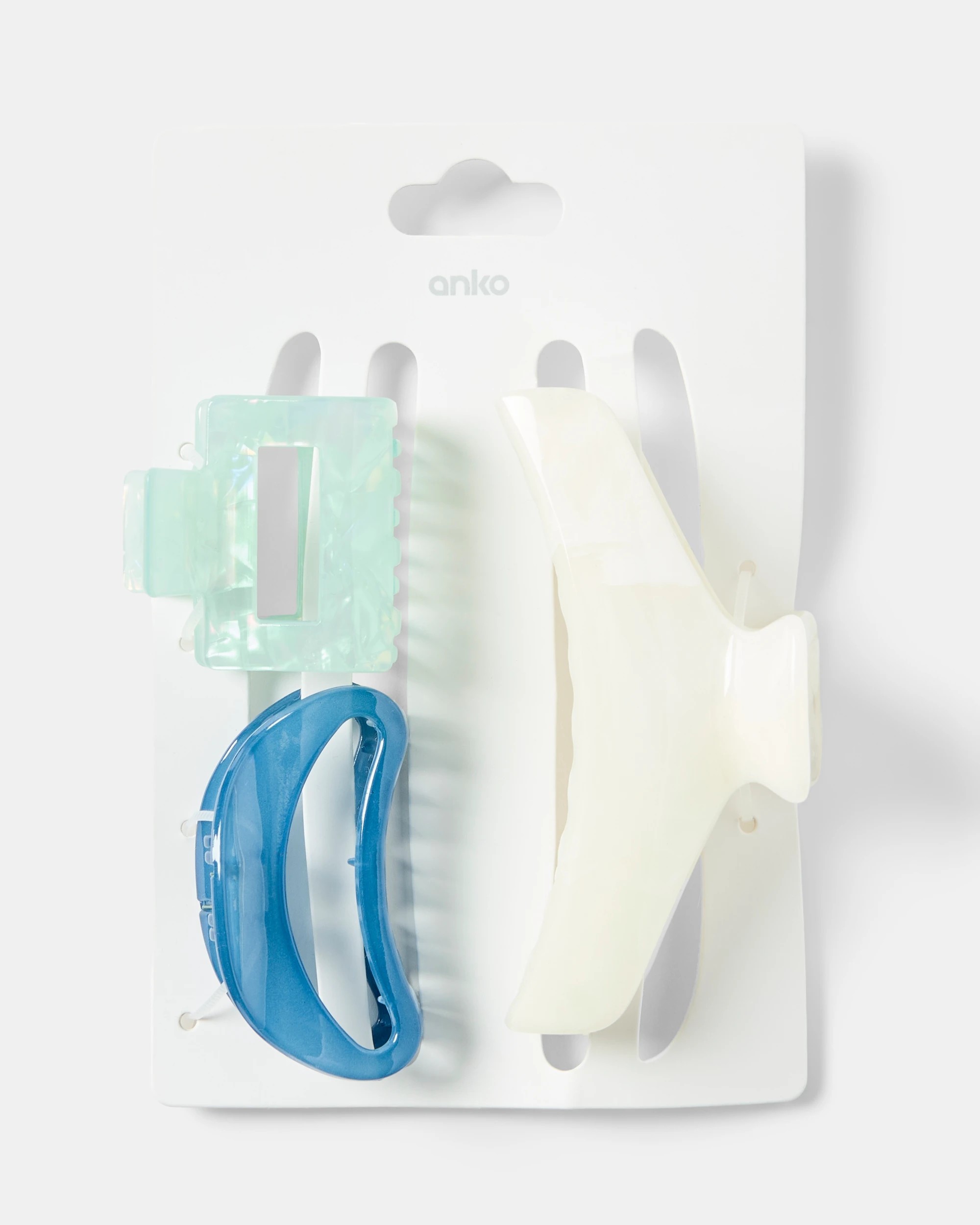 3 3 Pack Pastel Claw Hair Clips, 3 of 3