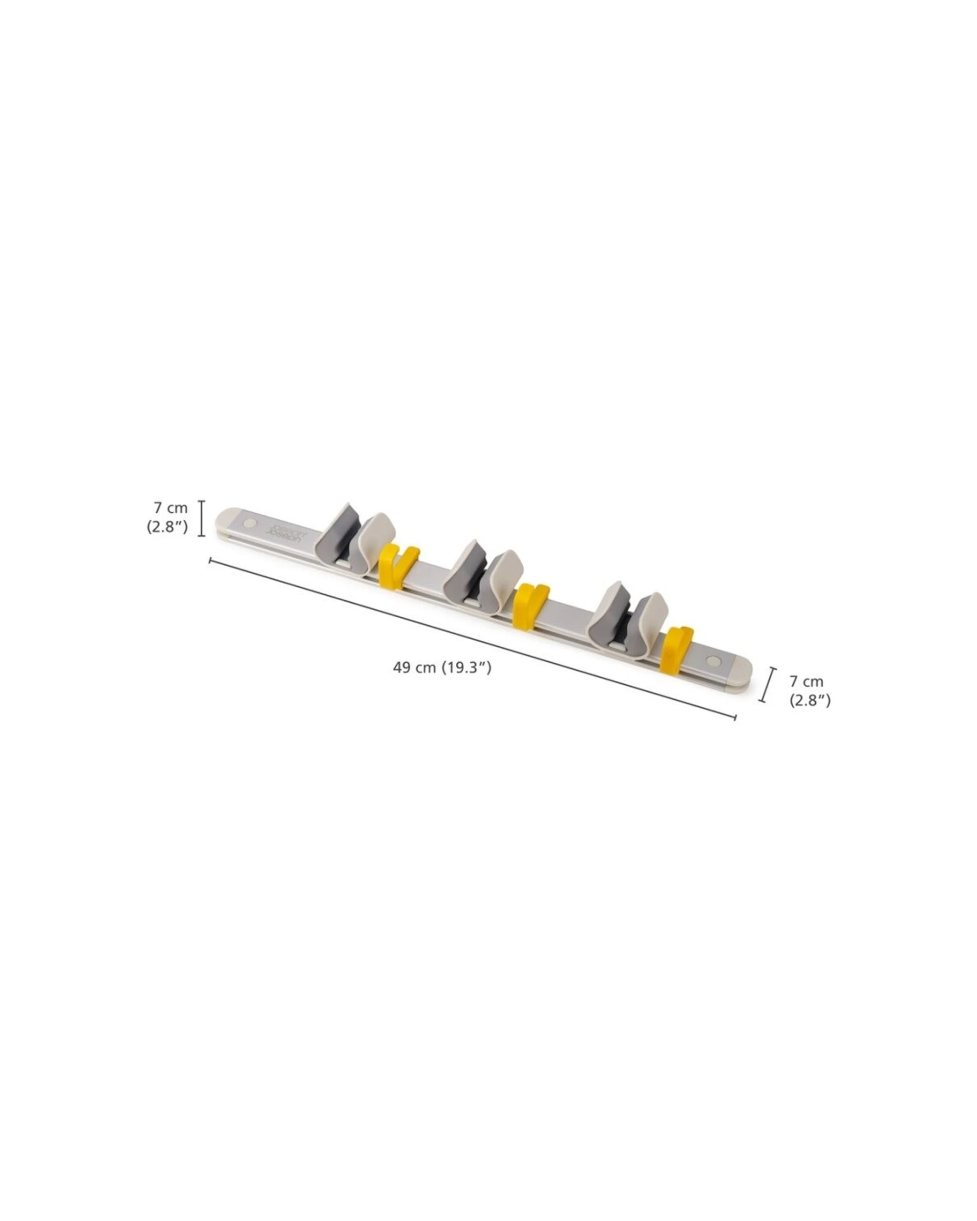 3 Joseph Joseph CleanTech Cleaning Tool Storage Rail With Adjustable Hooks - Silver, 3 of 7