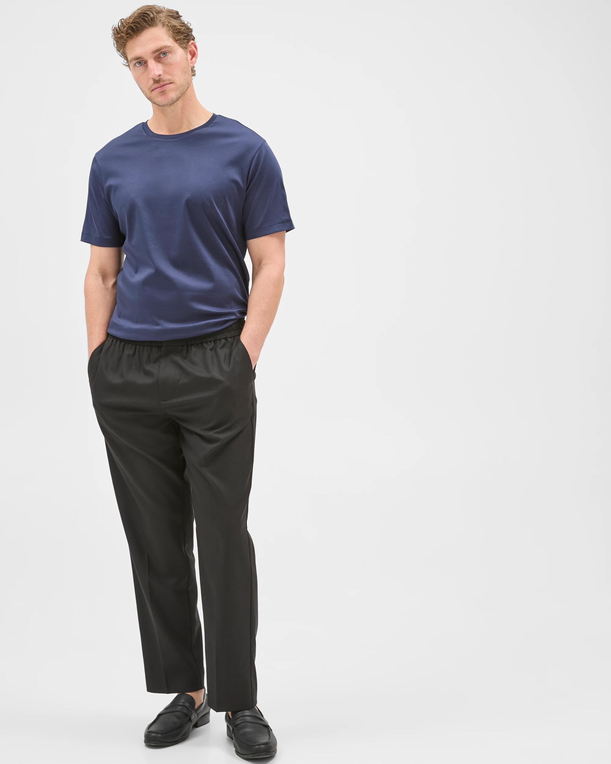 7 Preview Australian Cotton Interlock T-Shirt NAVY, 7 of 7