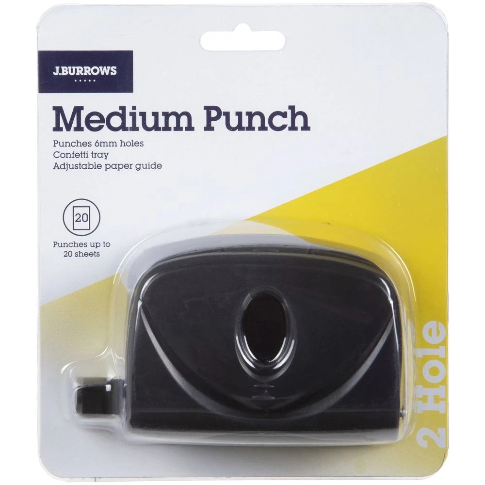 2 J.Burrows Medium 2 Hole Punch Black, 2 of 2