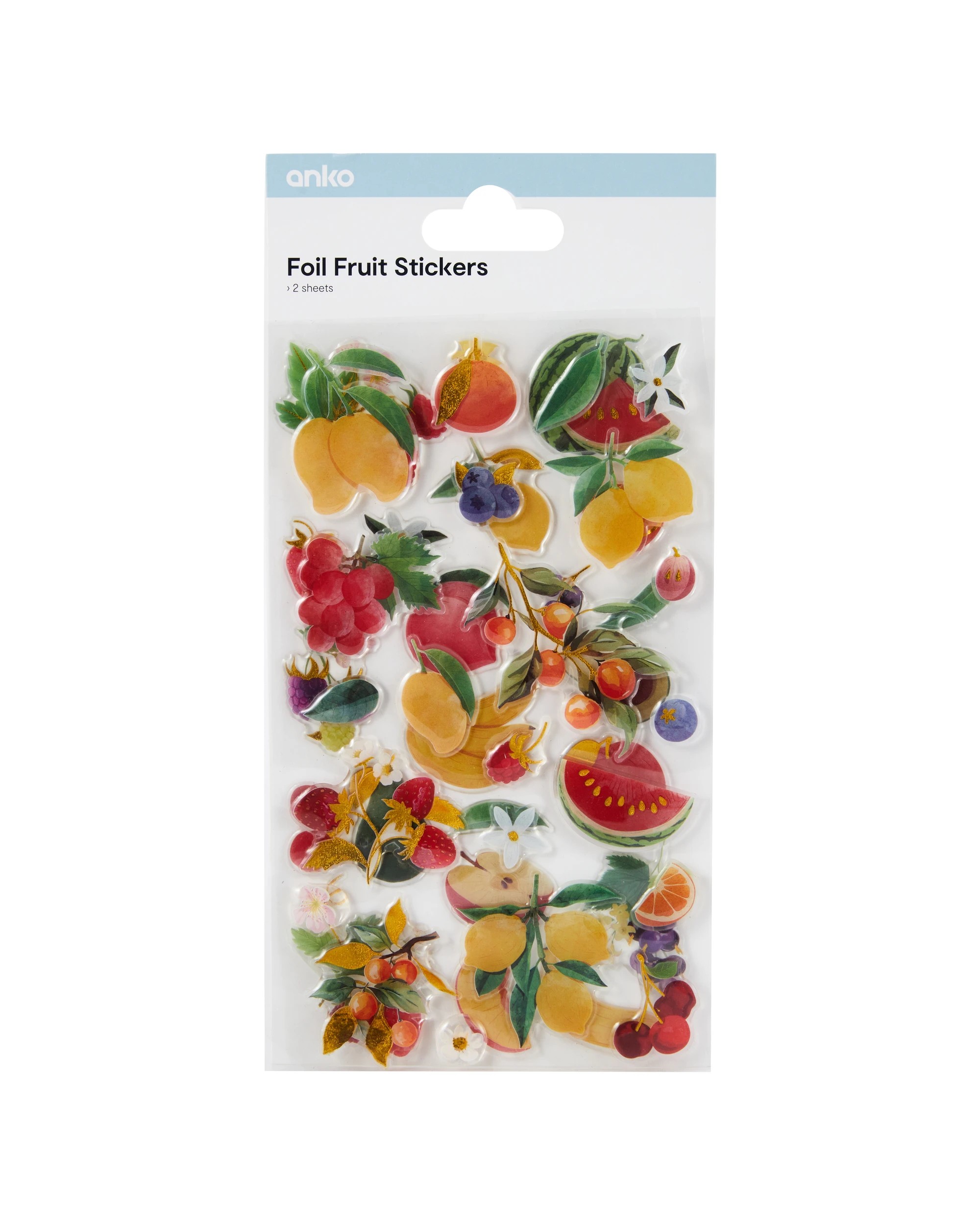 1 Foil Fruit Stickers, 1 of 3
