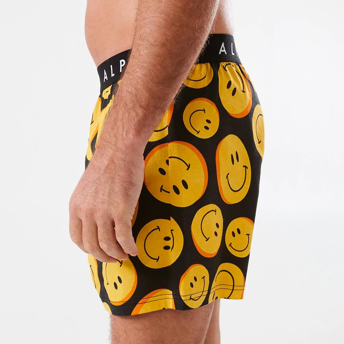 2 Printed Jersey Boxers Smileyface, 2 of 5