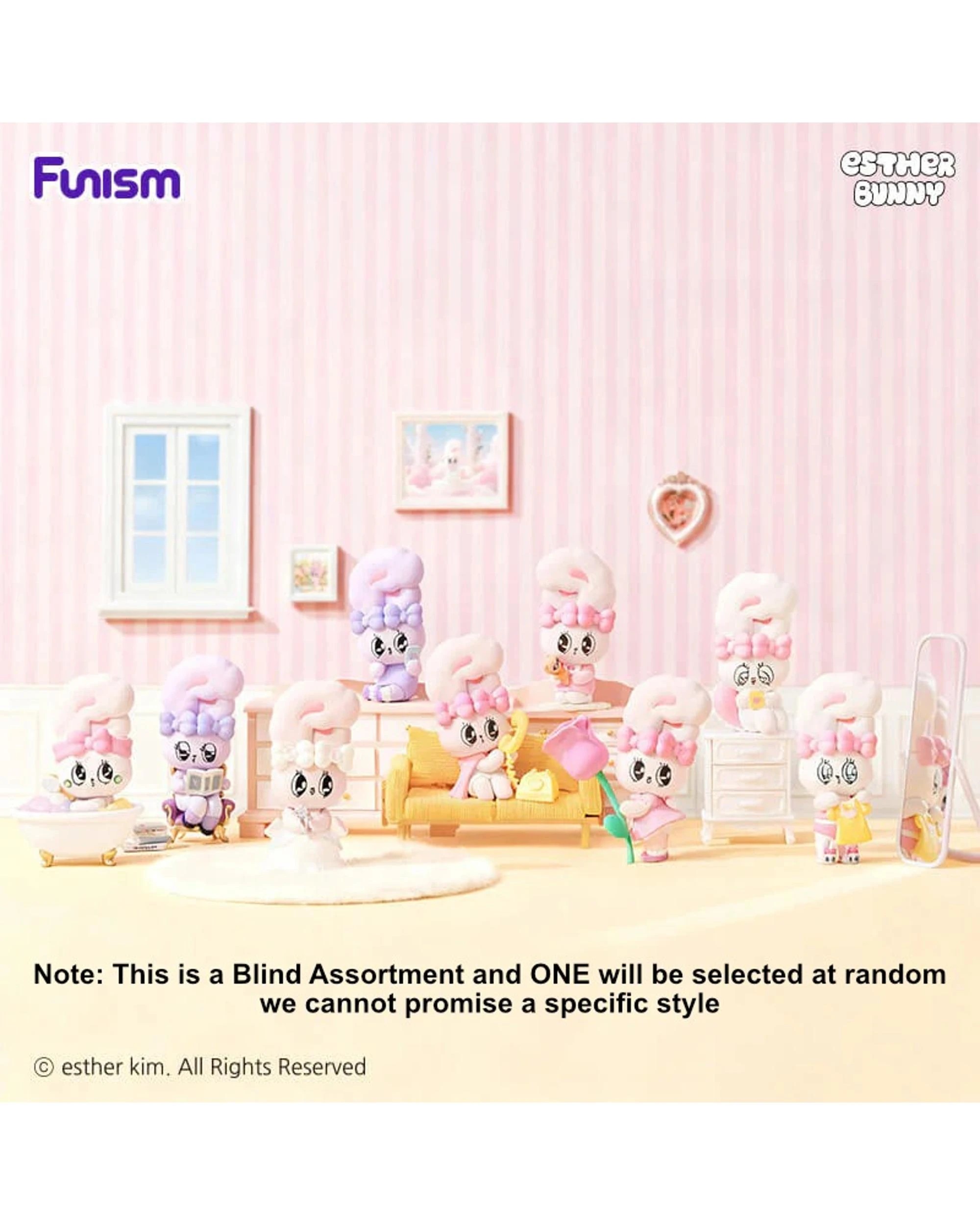 2 Funism Esther Bunny Young Blossom Series Figures Blind Box, 2 of 10