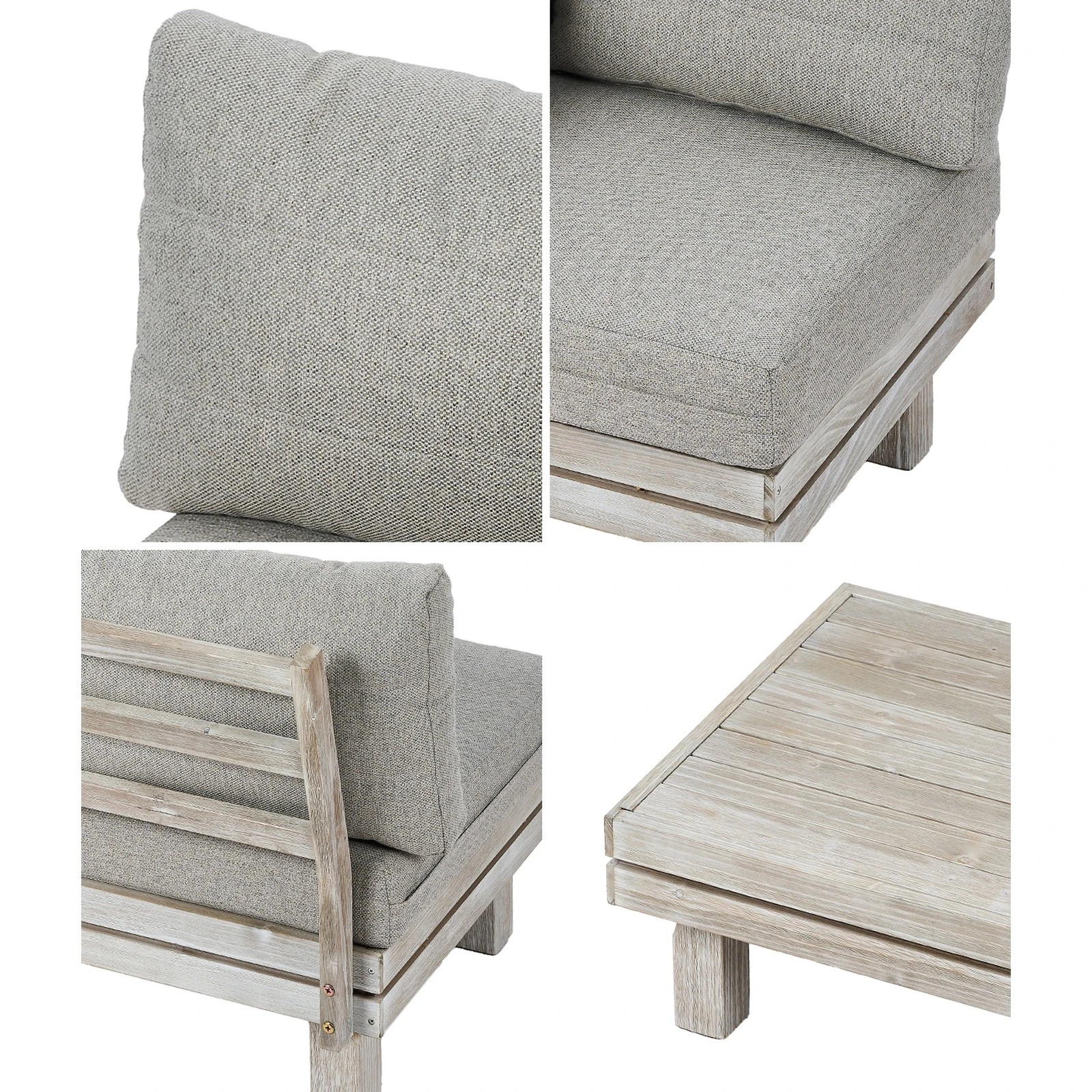 5 Livsip 4 Seater Outdoor Sofa Set Lounge Setting Table Chair - Beige, 5 of 9