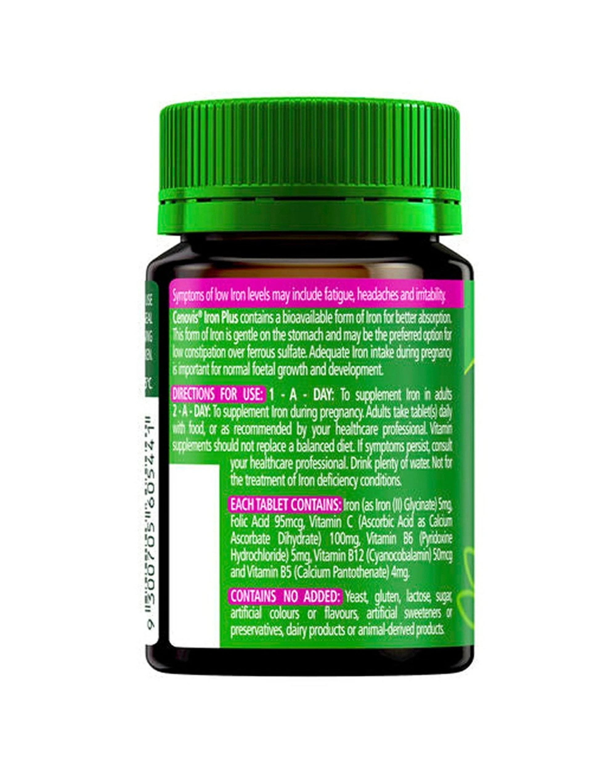 2 Cenovis 80pc Cenovis Iron Plus Tablets For Healthy Blood Cells & Increased Energy Levels, 2 of 5