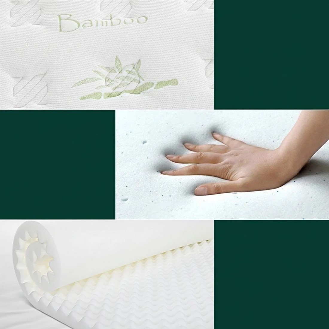 5 Giselle Mattress Cool Gel Foam 30cm Double - Double Bed - Grey, 5 of 7