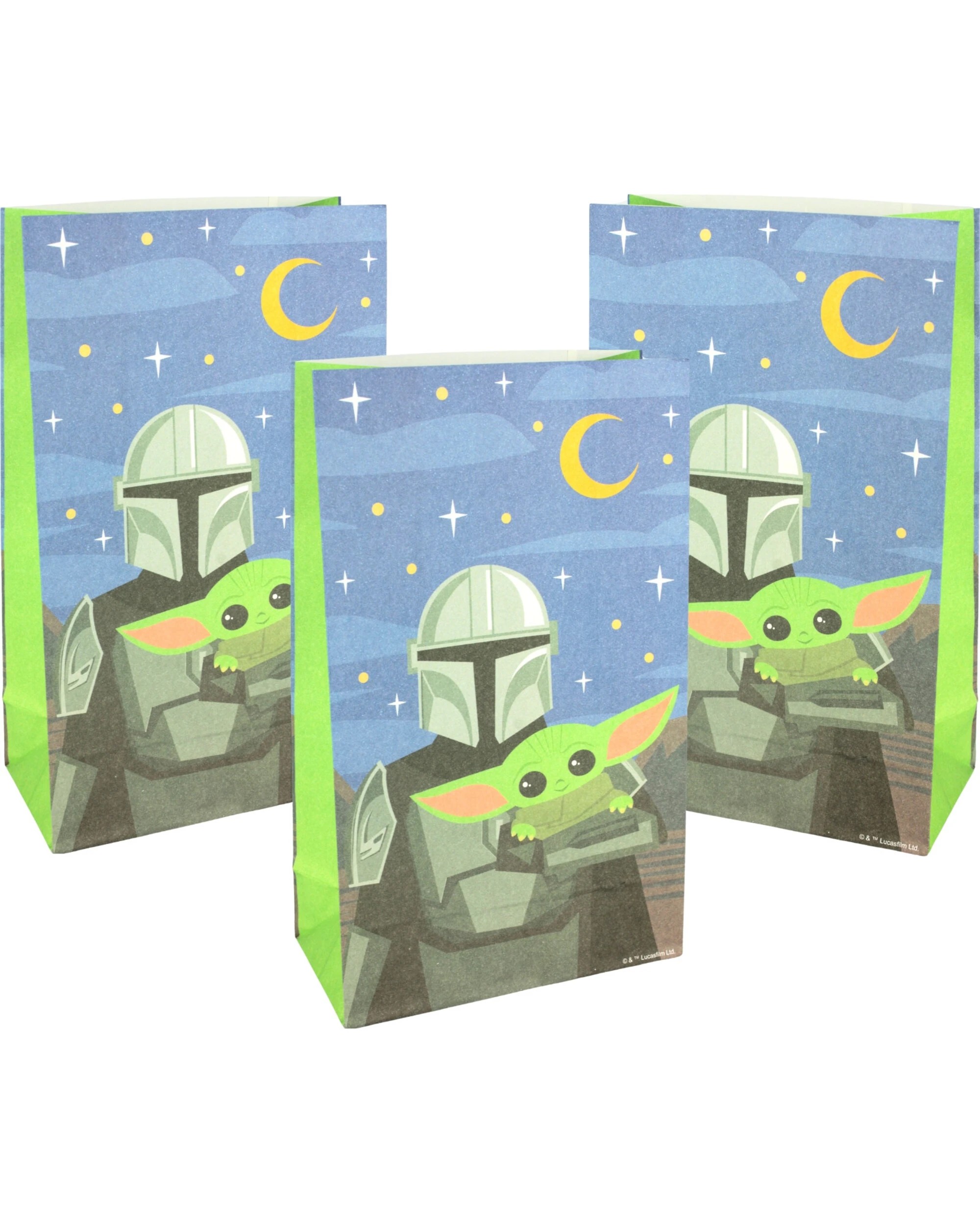 1 Star Wars Star Wars Baby Yoda Paper Party Bags Pack of 8, 1 of 3