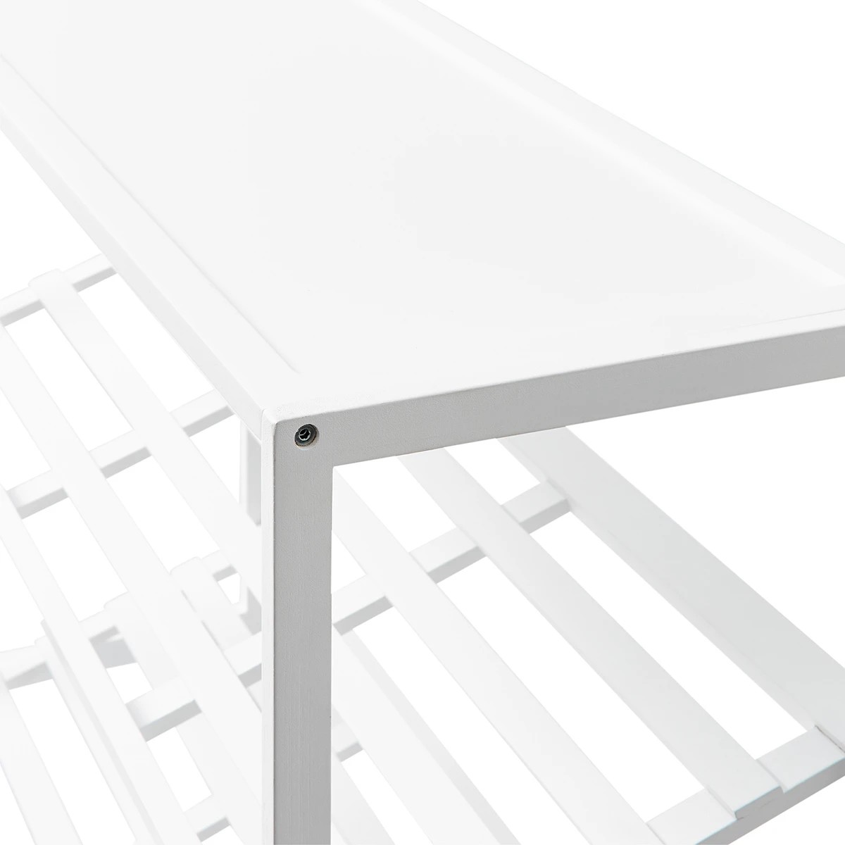 9 5 Tier White Bamboo Shoe Rack, 9 of 9