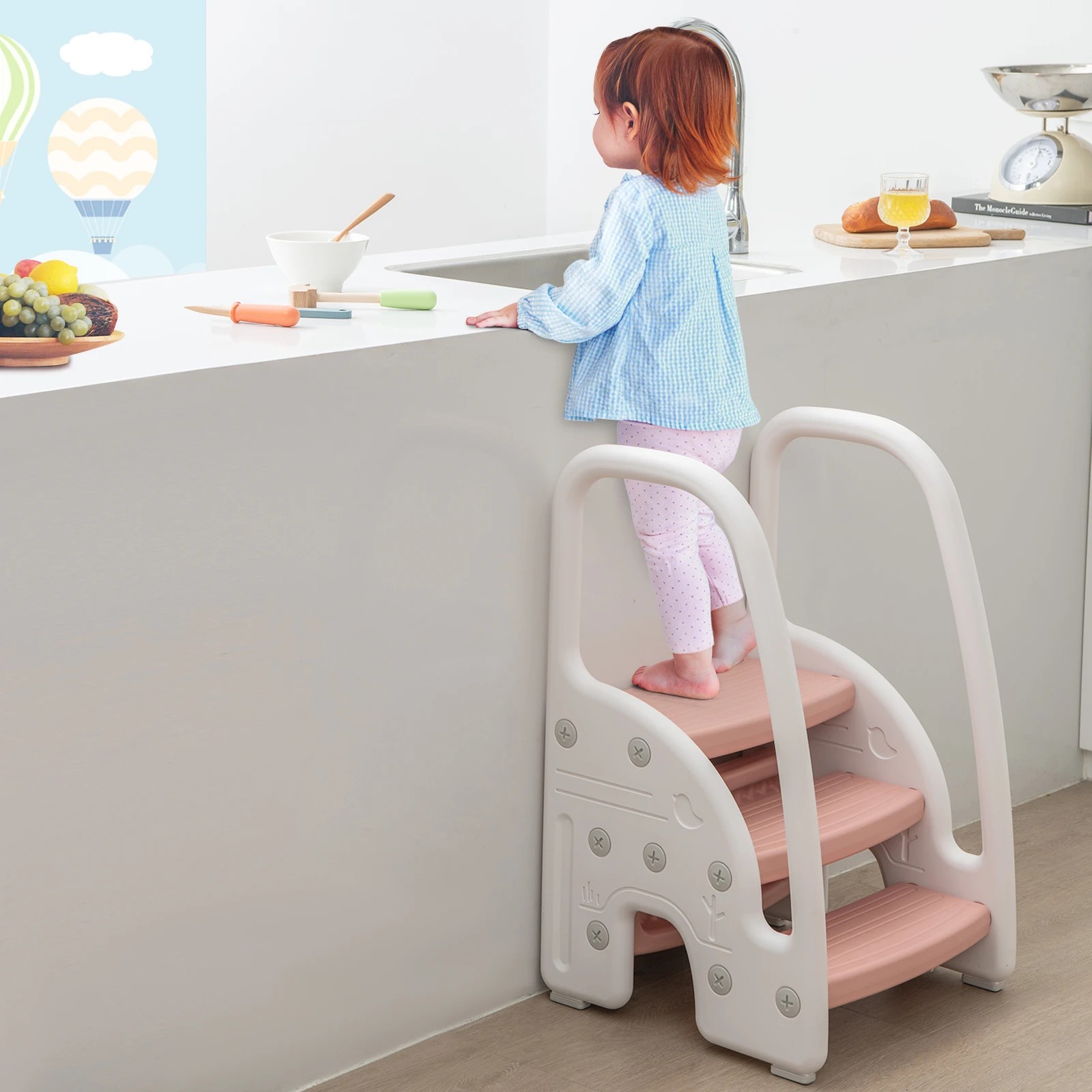 3 Costway 3-Step Stool Toilet Potty Training, 3 of 4