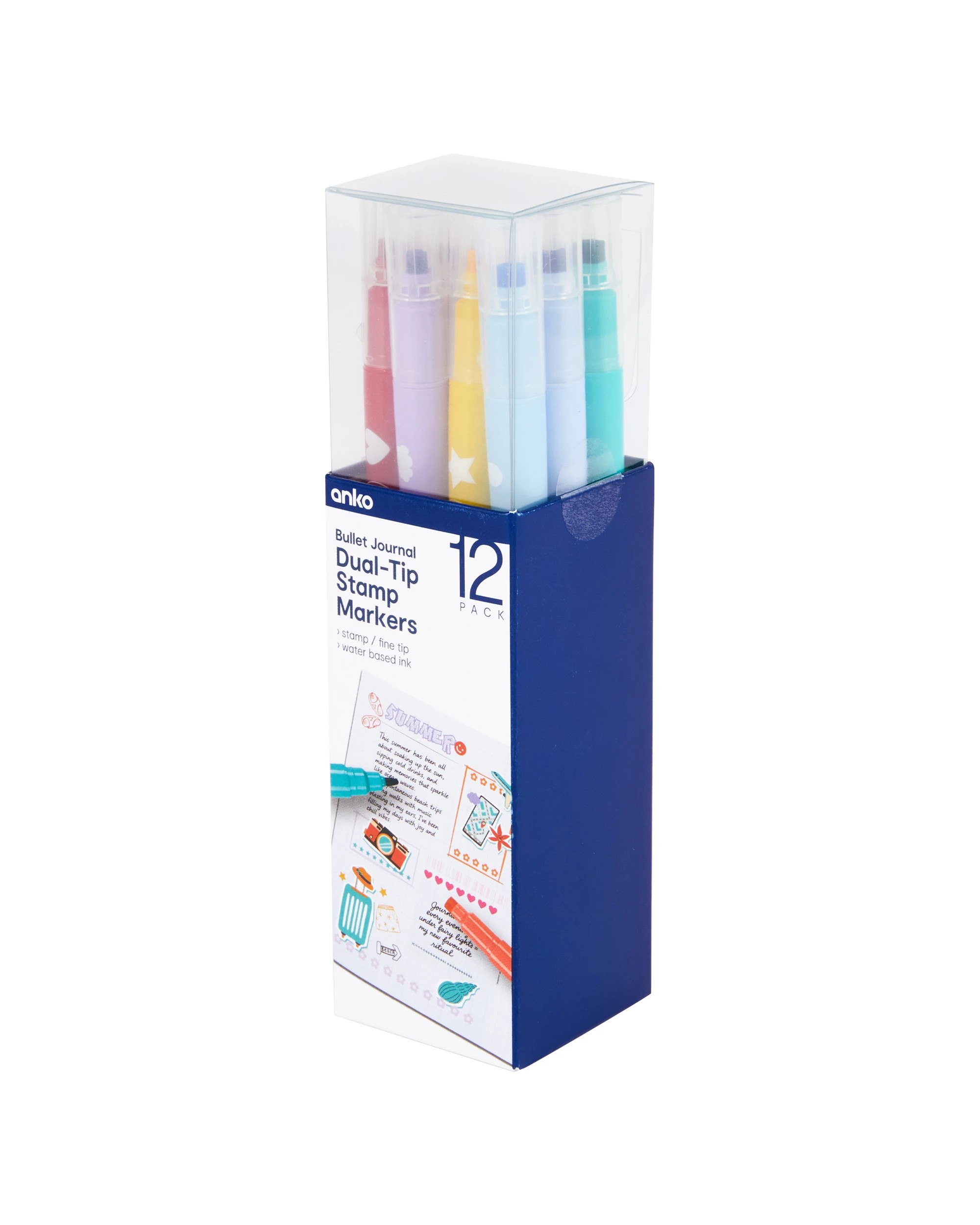 2 12 Pack Bullet Journal Dual-Tip Markers, 2 of 9