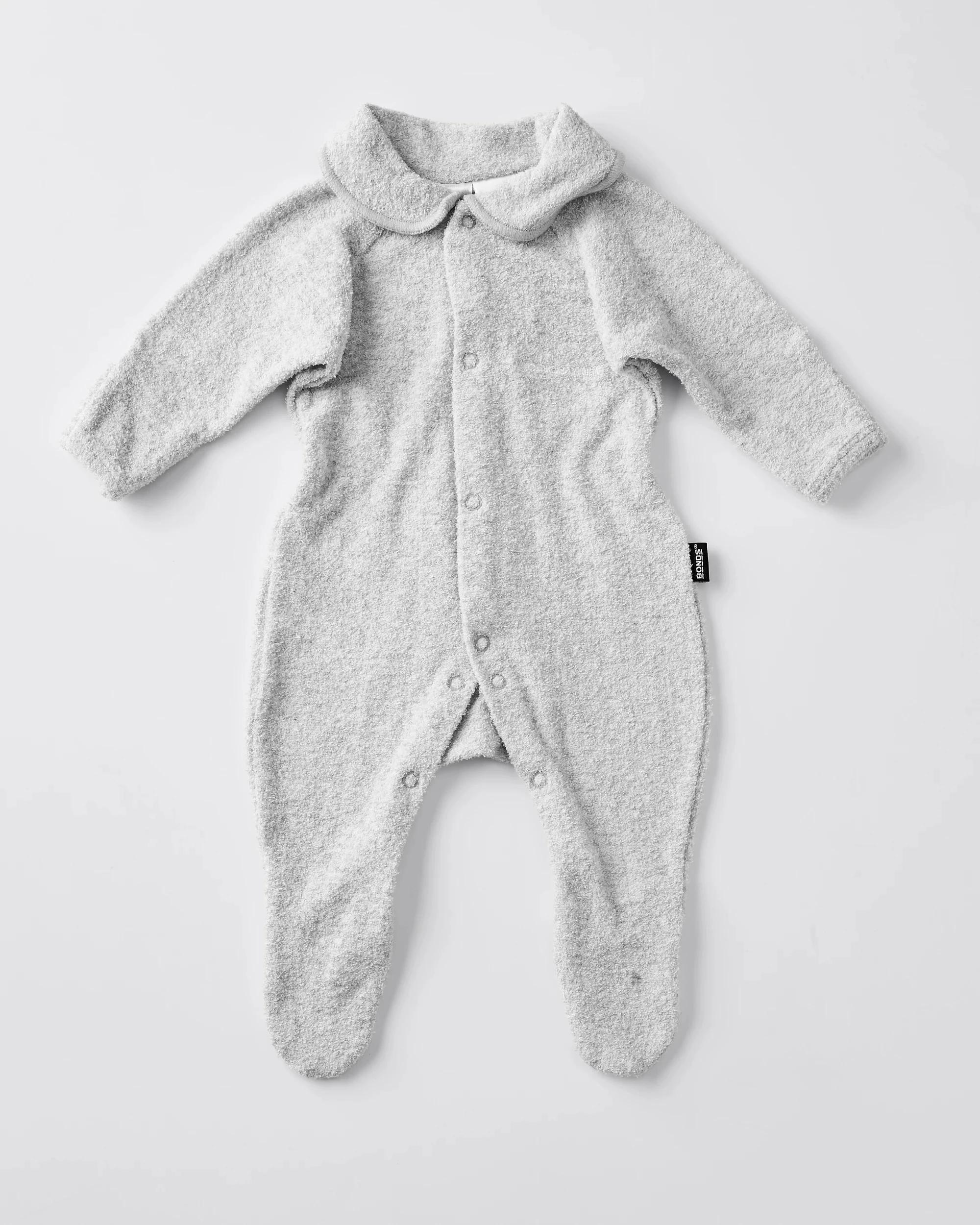 3 Bonds Baby Poodelette Snap’ Wondersuit Coverall GREY, 3 of 6