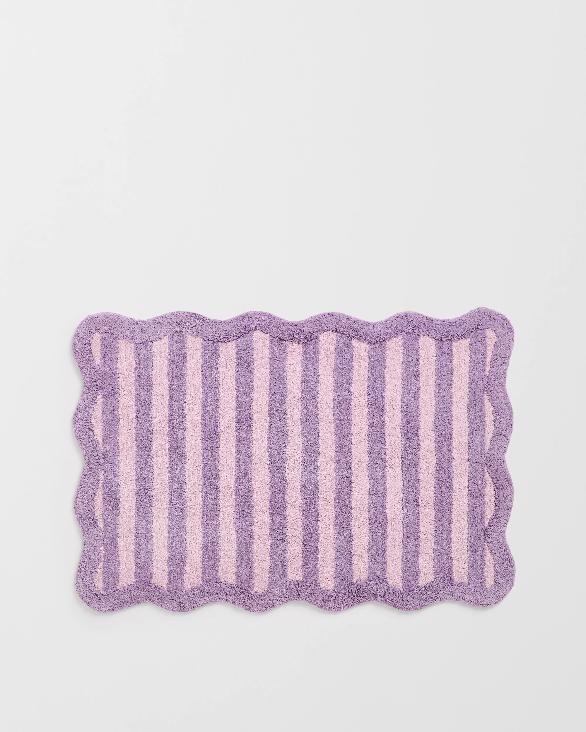 1 Target Kids Stripe Cotton Bath Mat - Purple, 1 of 2
