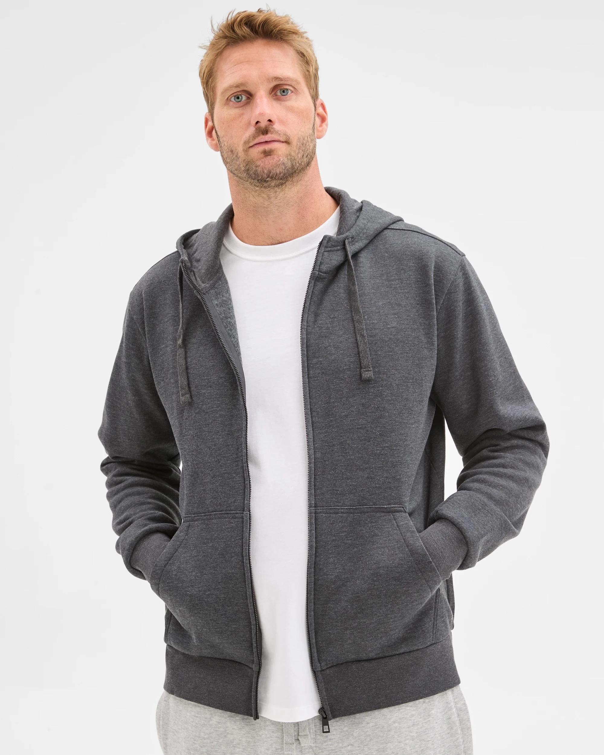 2 Target Australian Cotton Blend Zip Thru Hoodie CHAR MARLE, 2 of 6