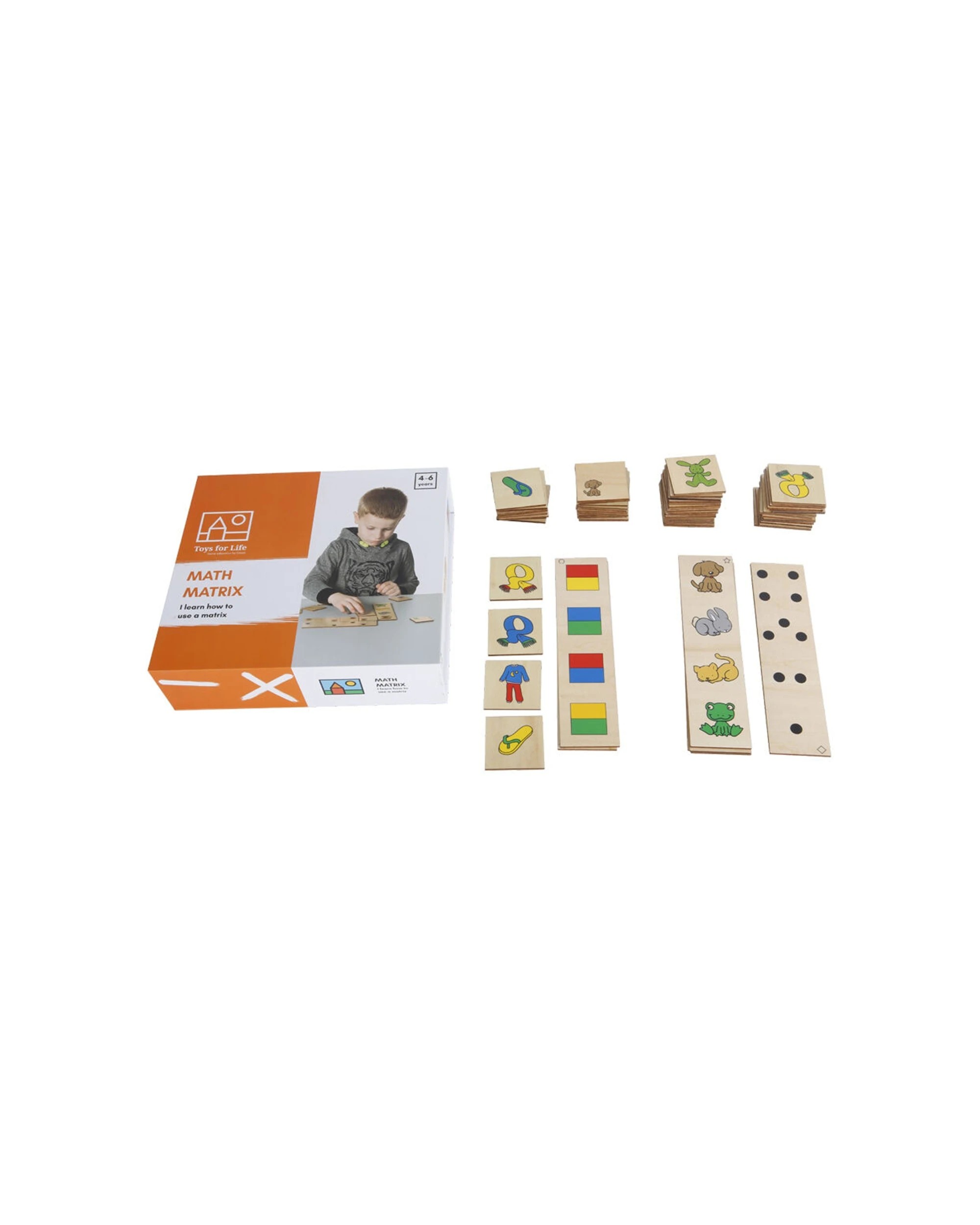 2 TFL Spatial Reasoning Set Educational Toy Math Matrix Set Wooden 64Pc Kids - Multi, 2 of 3