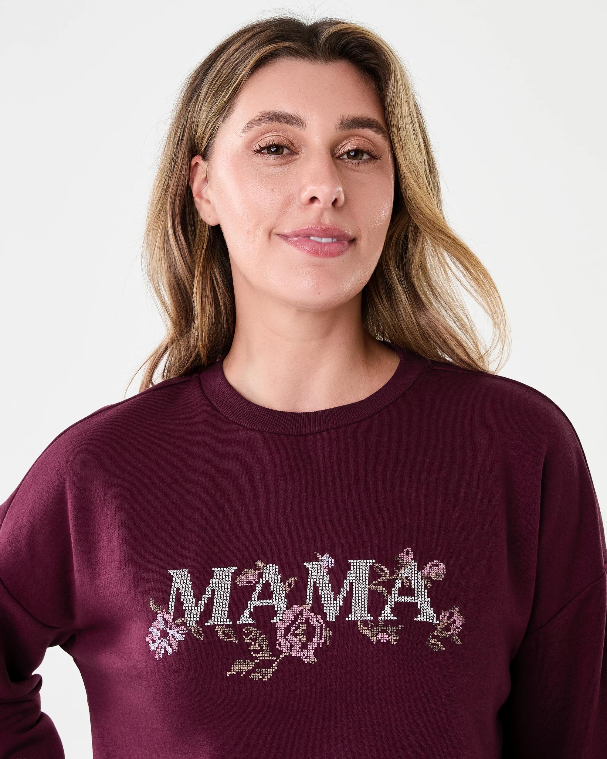 4 Sweat Top and Flannel Pants Pyjama Set Mama, 4 of 7