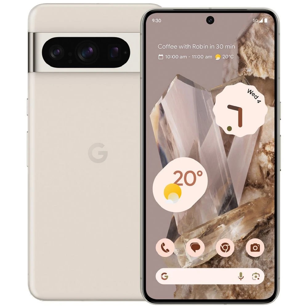 1 Google Pixel 8 Pro 5G Unlocked Smartphone 128GB Porcelain, 1 of 10