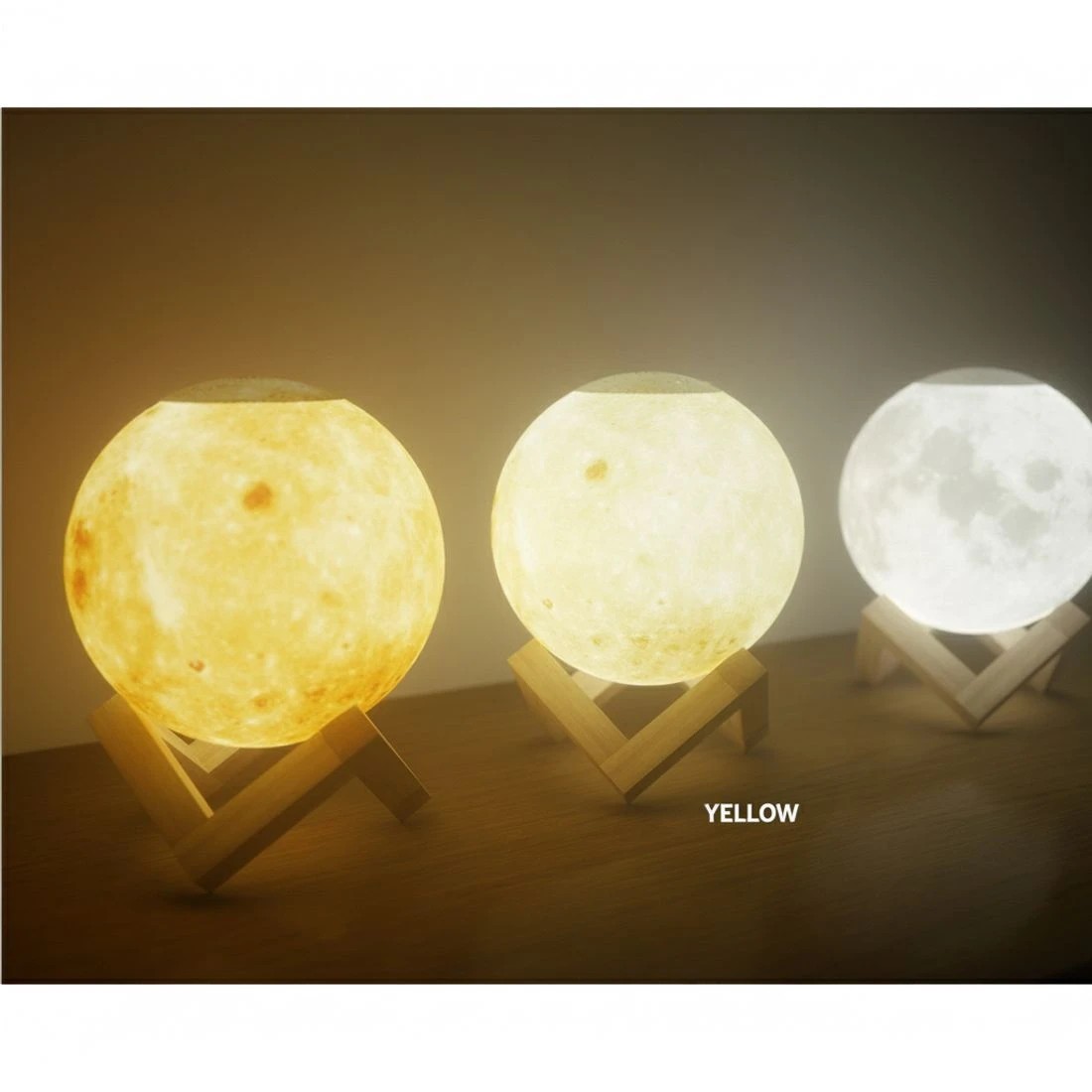 6 Devanti Aroma Diffuser Aromatherapy Moon Lamp 880ml - Yellow, 6 of 6