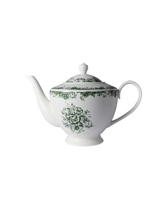 Casa Domani Rosetta Porcelain Teapot Dishwasher Microwave Safe 1L Gift Boxed