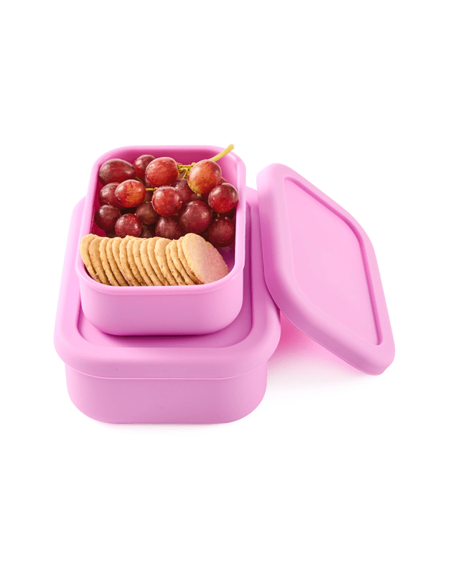 2 Pack Lilac Silicone Snack