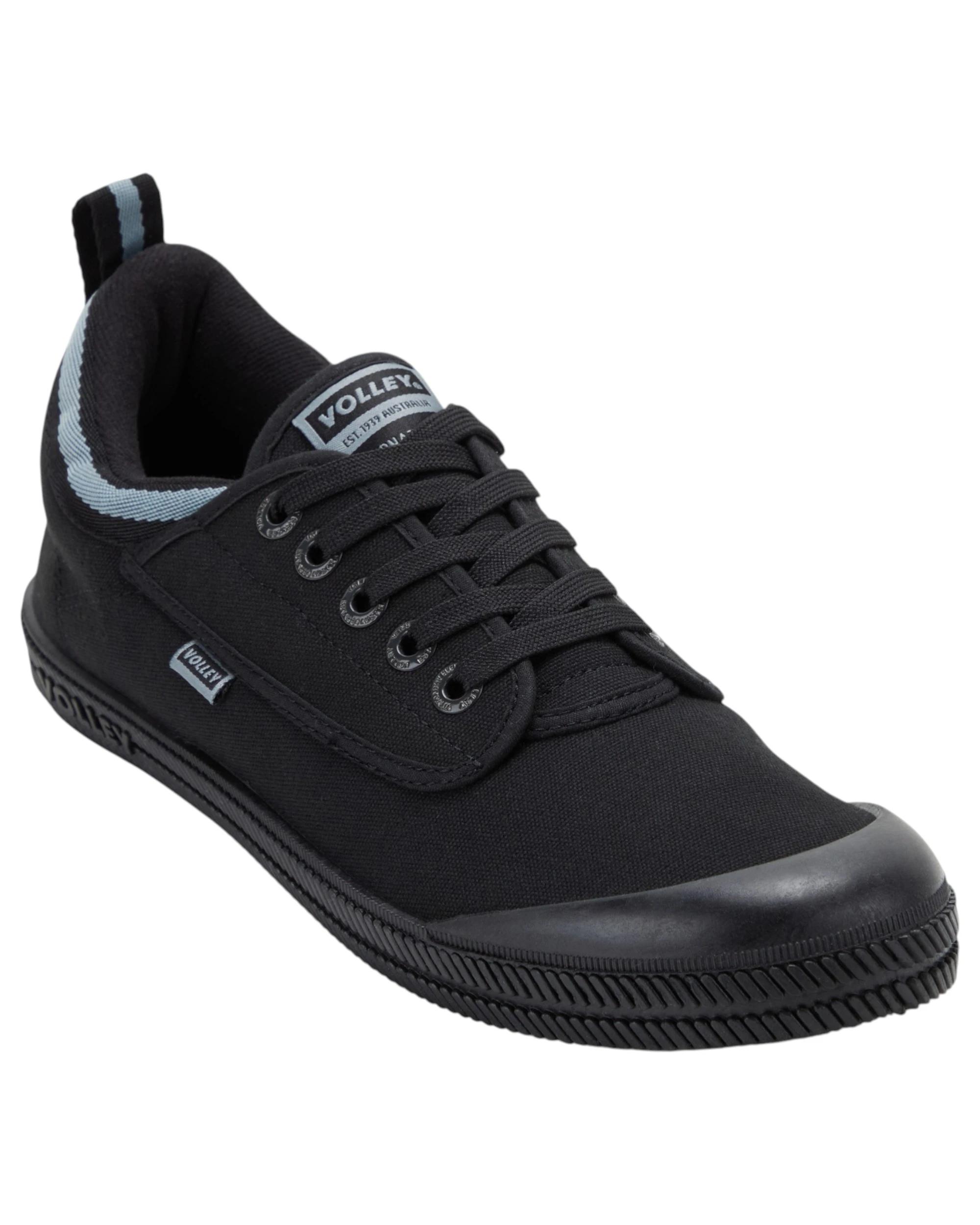 5 Volley Dunlop s International Low Canvas Casual Mens Shoes - White/Light Grey BLACK/DARK GREY INTERNATIONAL LOW, 5 of 6