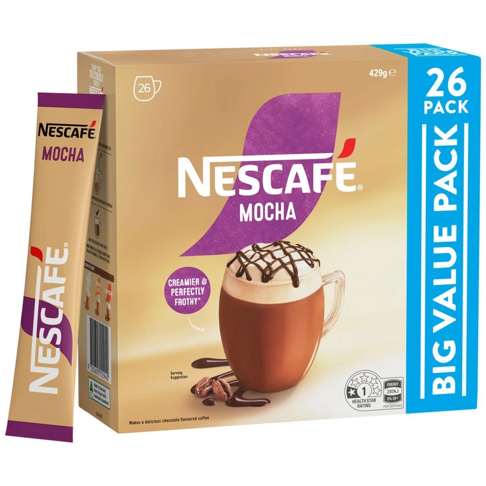 1 Nescafe Mocha Sachet 26 Pack, 1 of 3