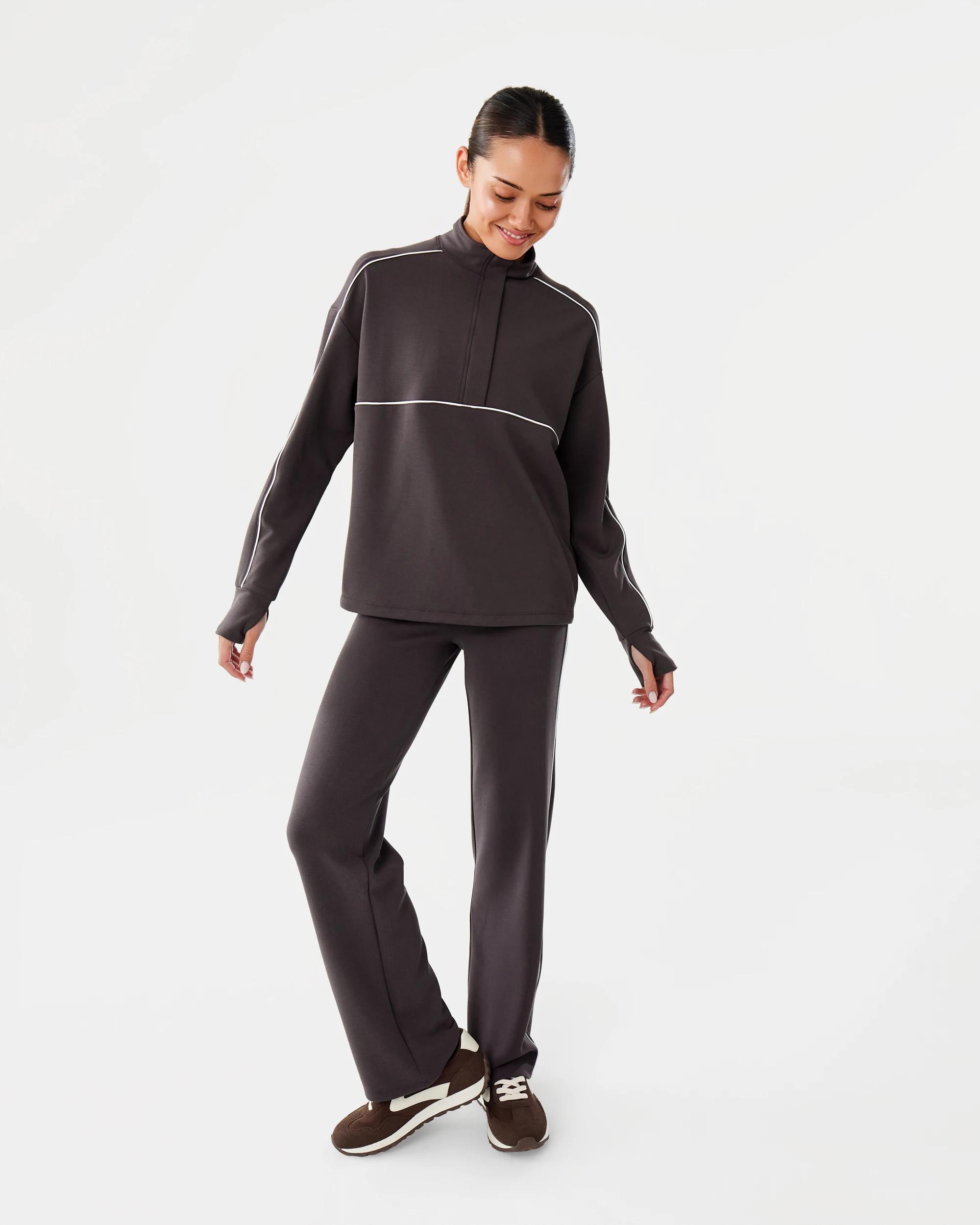 2 Active Womens Scuba Rib Trackpants Espresso, 2 of 7