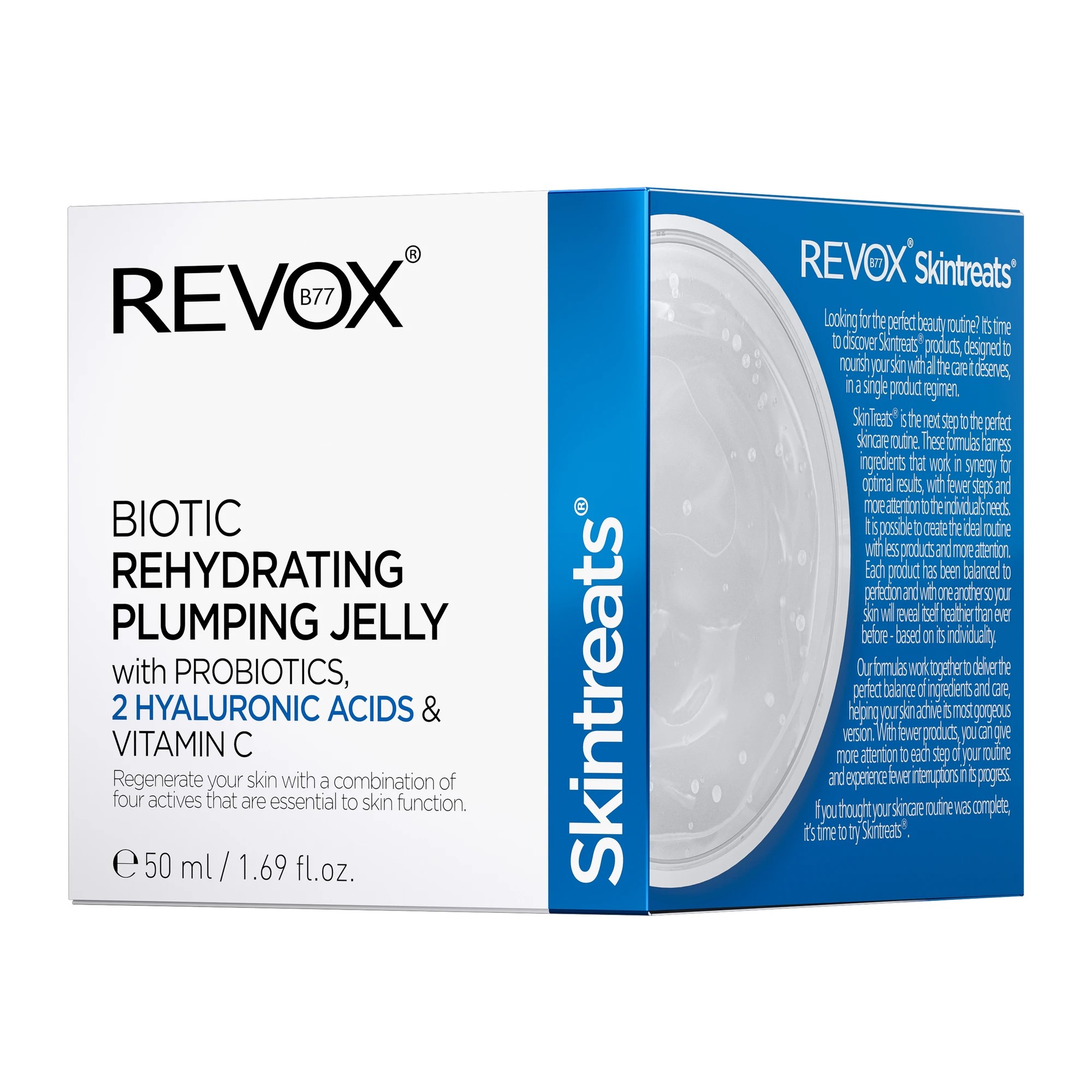 1 Revox B77 Skintreats Biotic Rehydrating Plumping Jelly 50ml - Probiotics, 2 Hyaluronic Acids and Vitamin C, 1 of 2