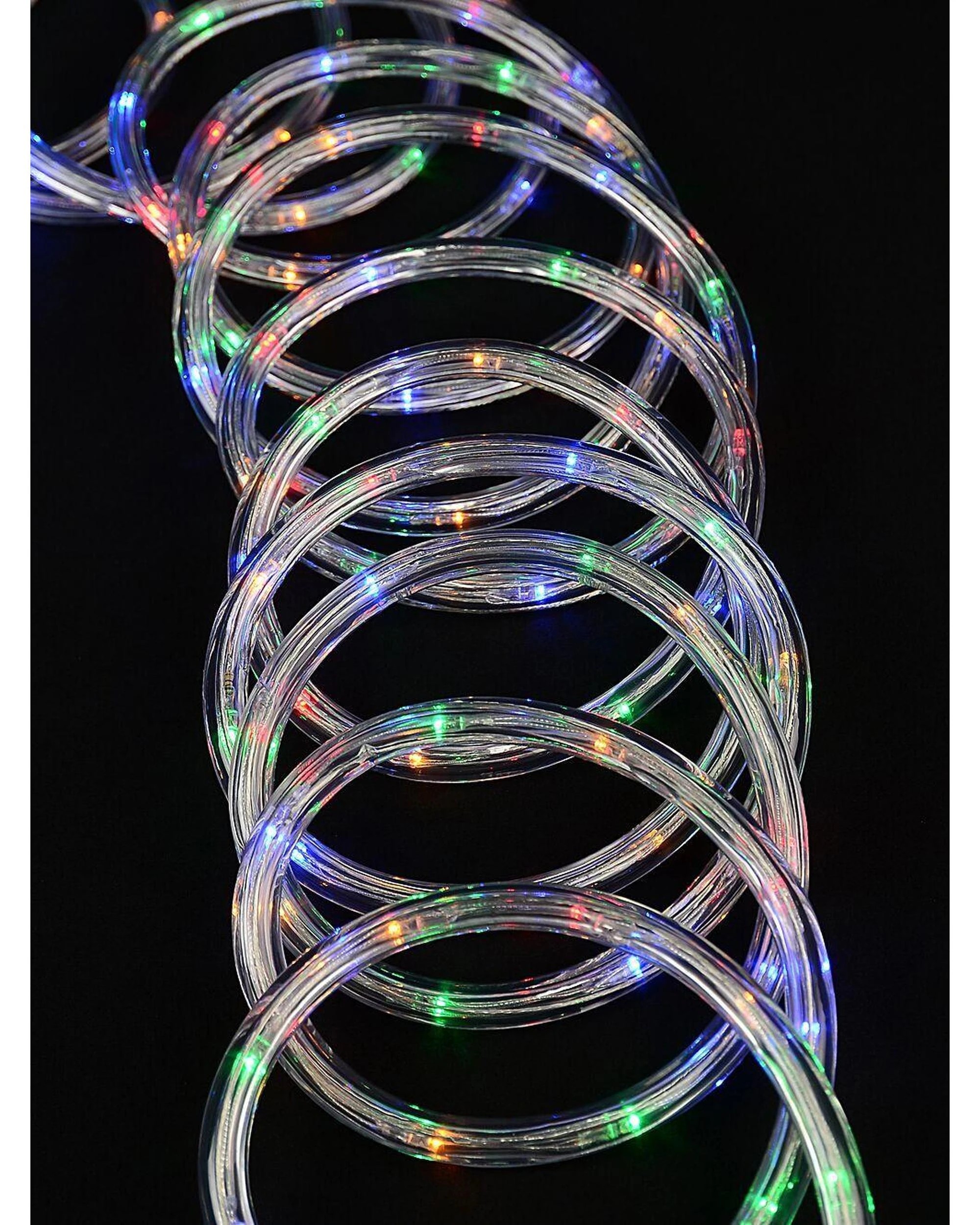 Christmas Warehouse 30m Outdoor Multi Colour LED Tube Rope Light - 8 ...