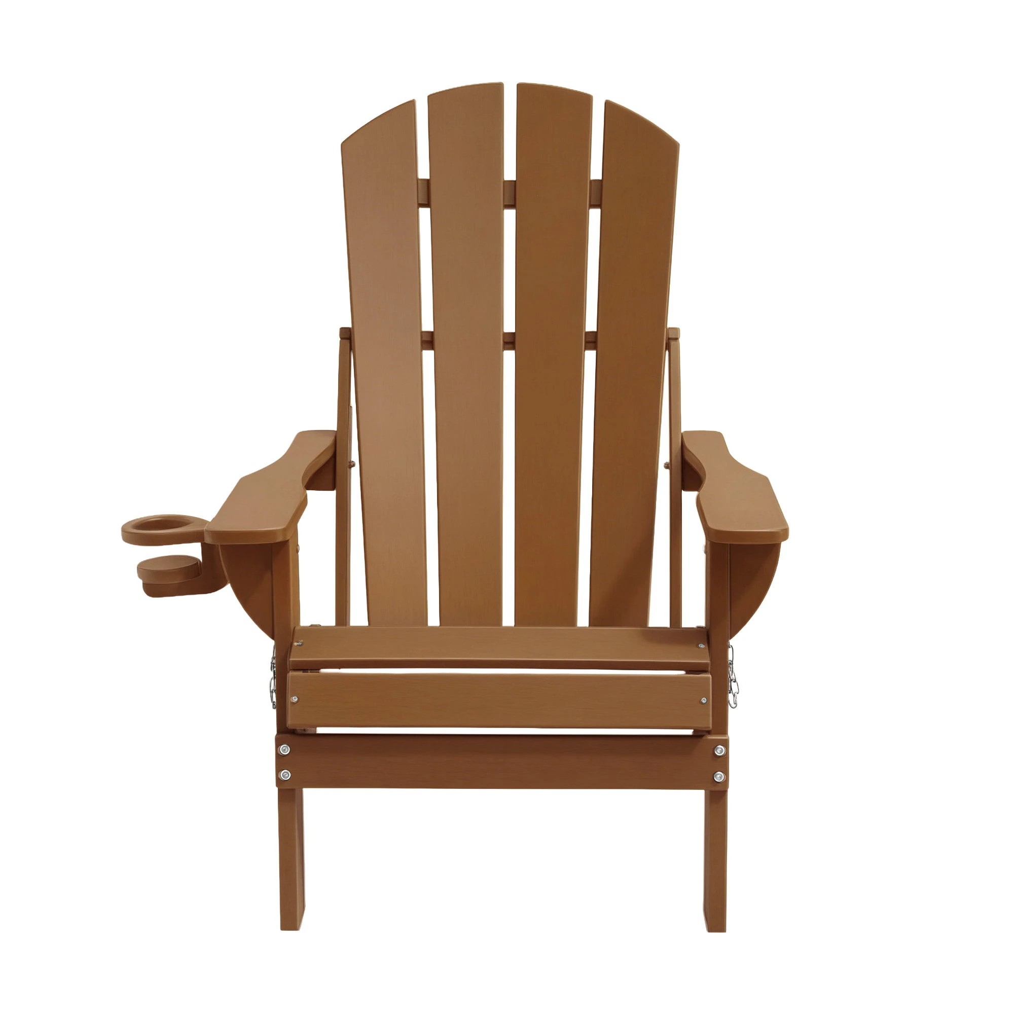 3 Gardeon Outdoor Chairs Folding Adirondack Beach Chair HDPE Sun Lounge Patio Furniture Garden - Brown, 3 of 9