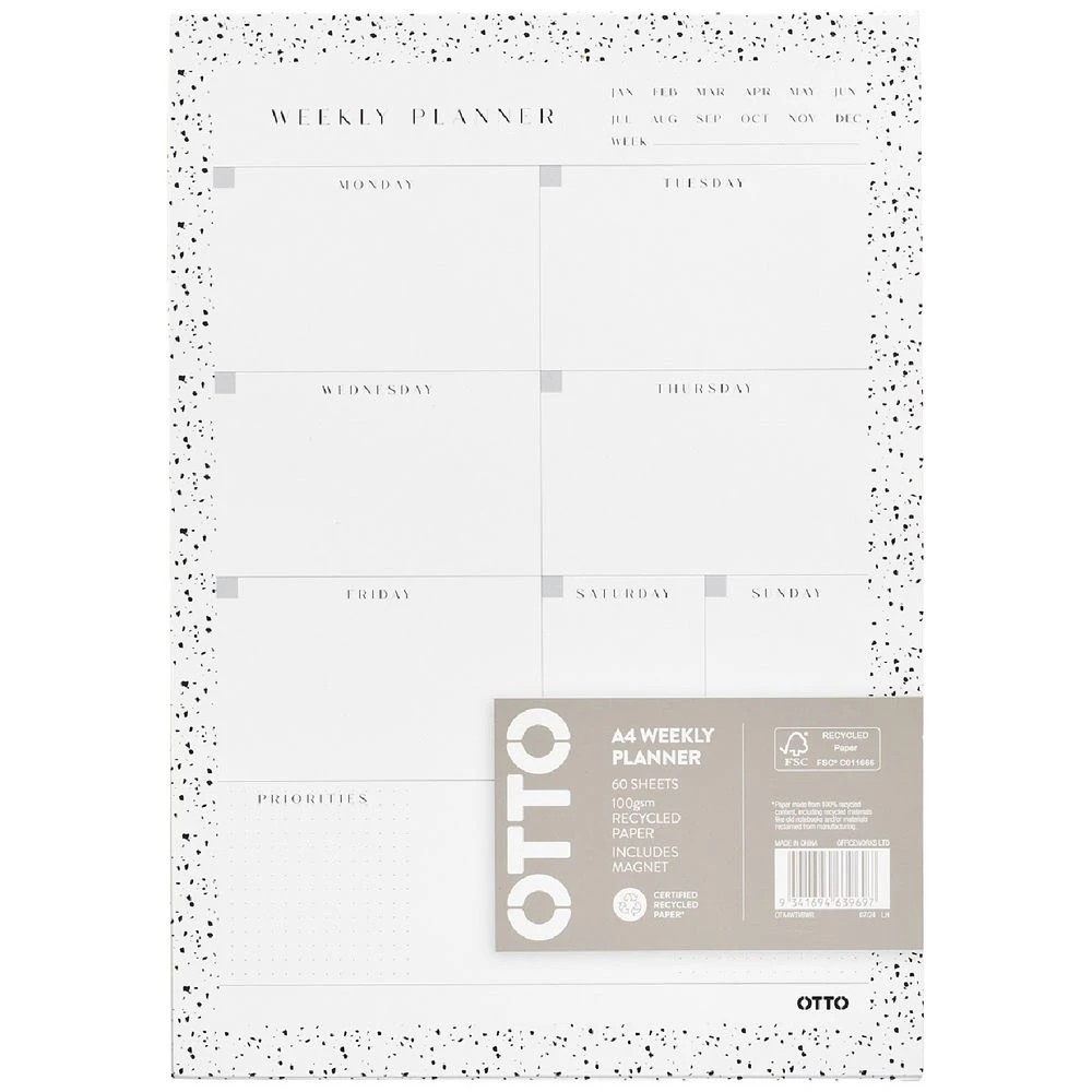 1 Otto A4 Weekly Business Desk Planner 60 Sheets, 1 of 2