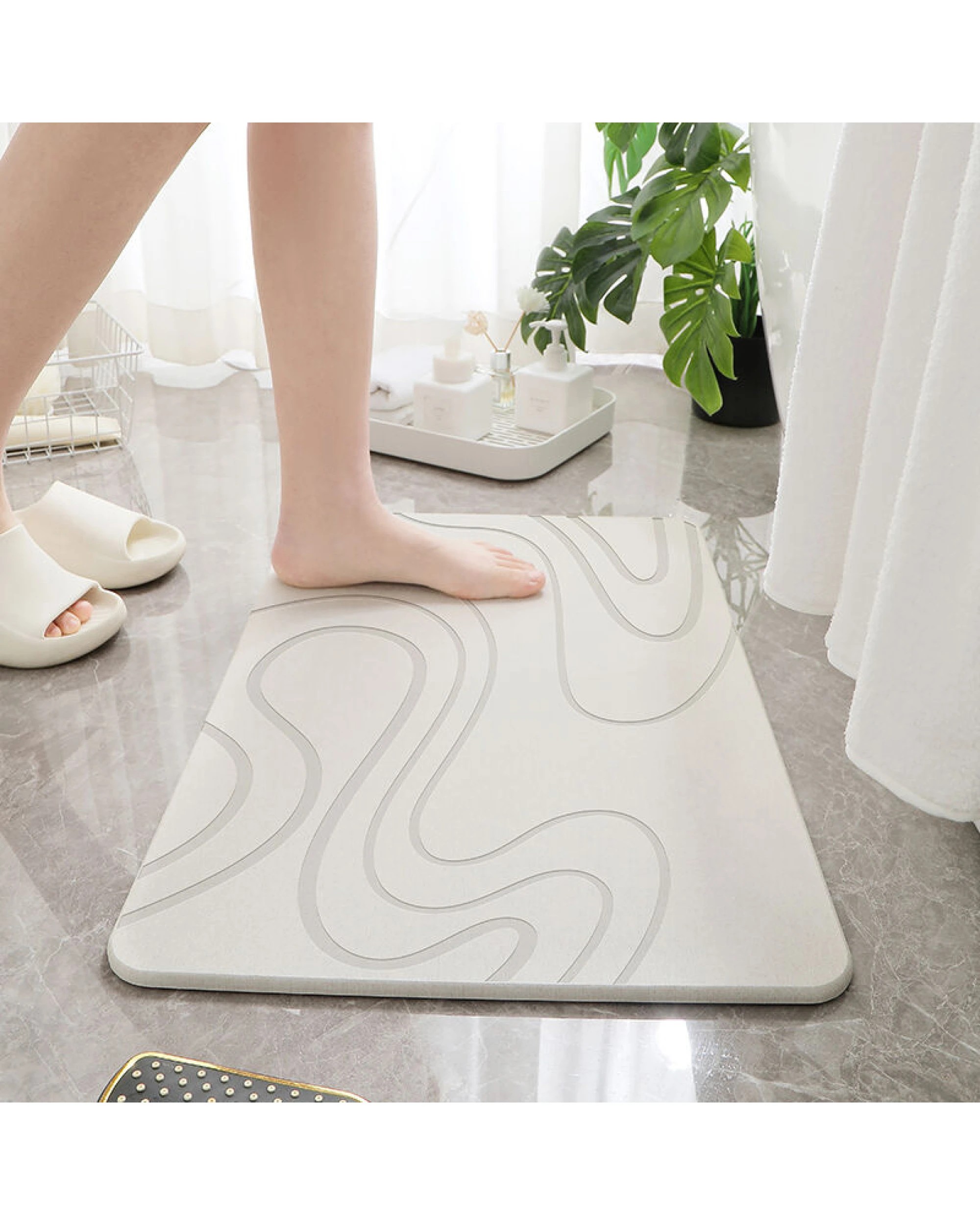 2 BR Home Diatomite Bath Mat with Anti-Slip Design for Quick Drying, 2 of 7