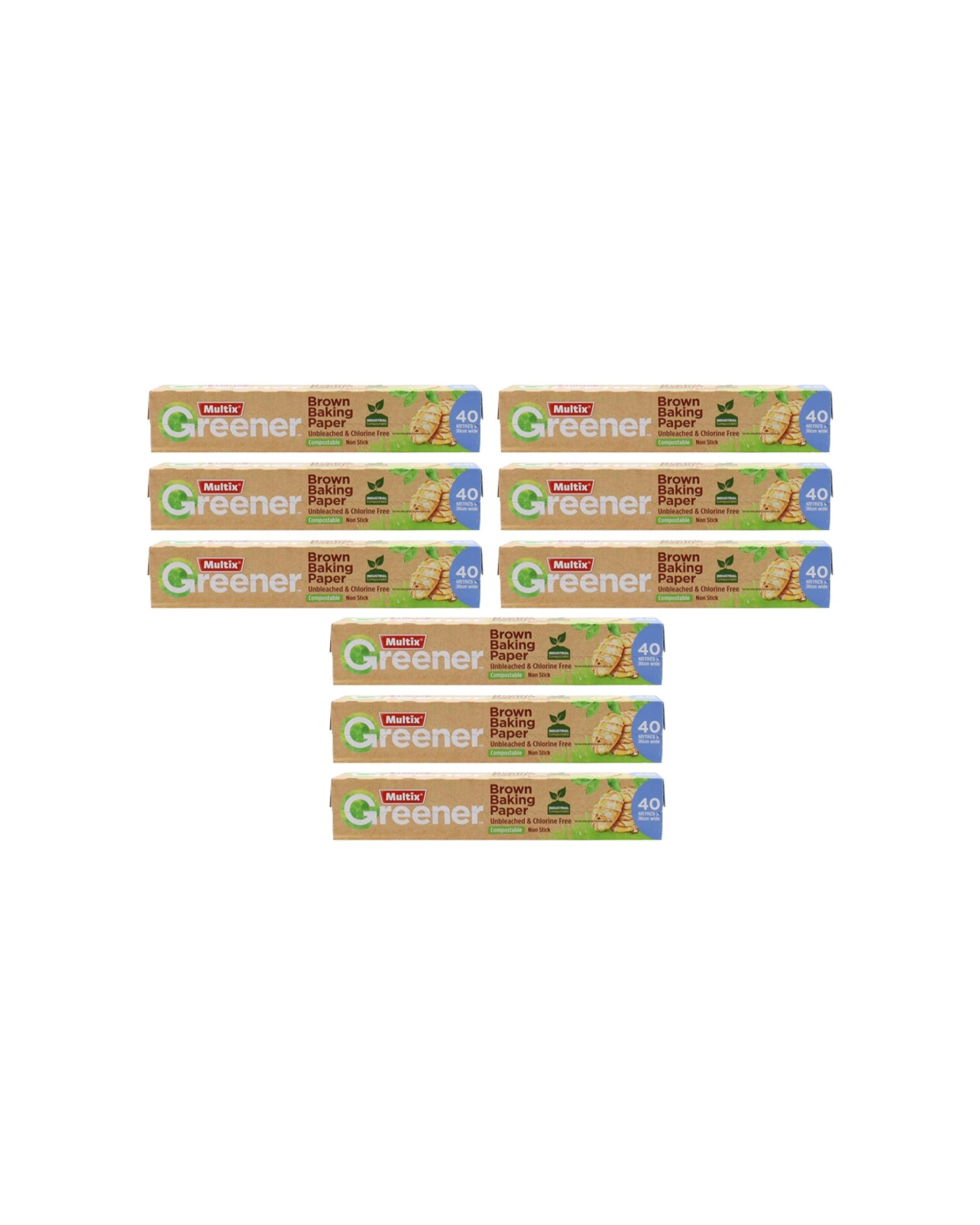 1 Multix Wide Baking Paper Sheet Roll 9 Pack 40m x 30cm Unbleached - Brown, 1 of 4