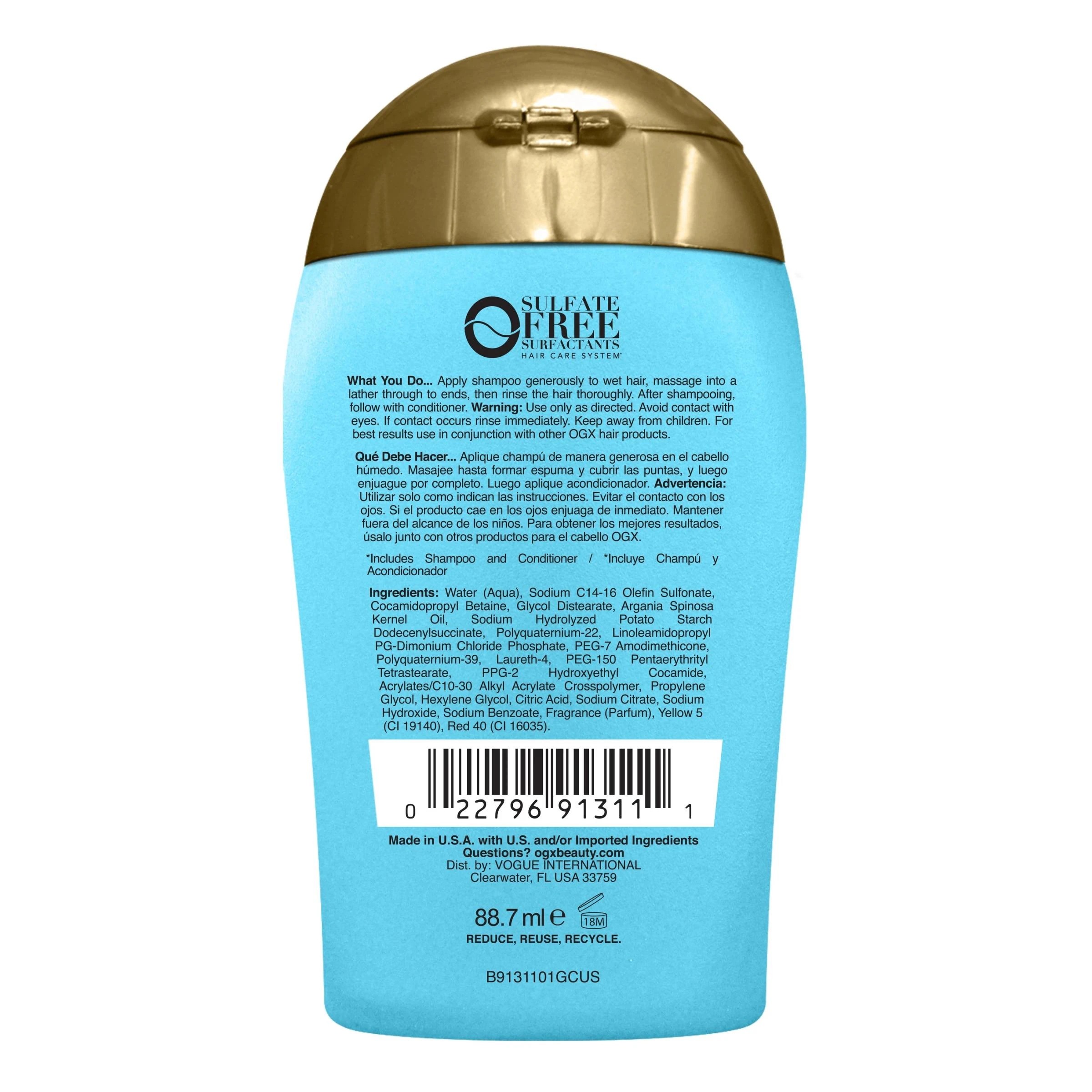 2 Target OGX Renewing + Repairing & Shine Argan Oil Of Morocco Shampoo For Dry & Damaged Hair 88.7ml - Blue, 2 of 6