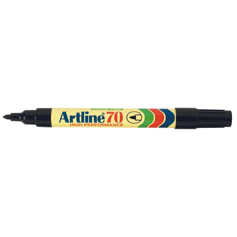 2 Artline 70 Permanent Markers Black 4 Pack, 2 of 4