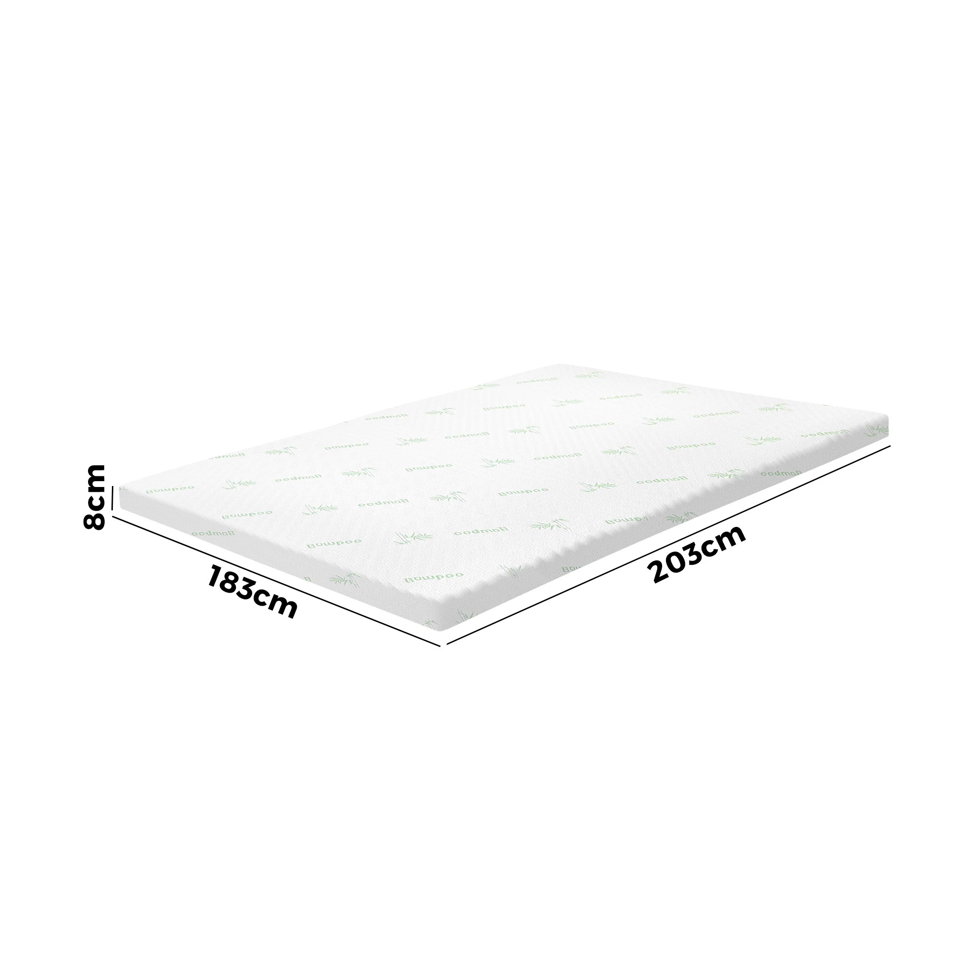 2 Bedra Bedding King Memory Foam Mattress Topper 7-Zone 8CM - Multi, 2 of 9