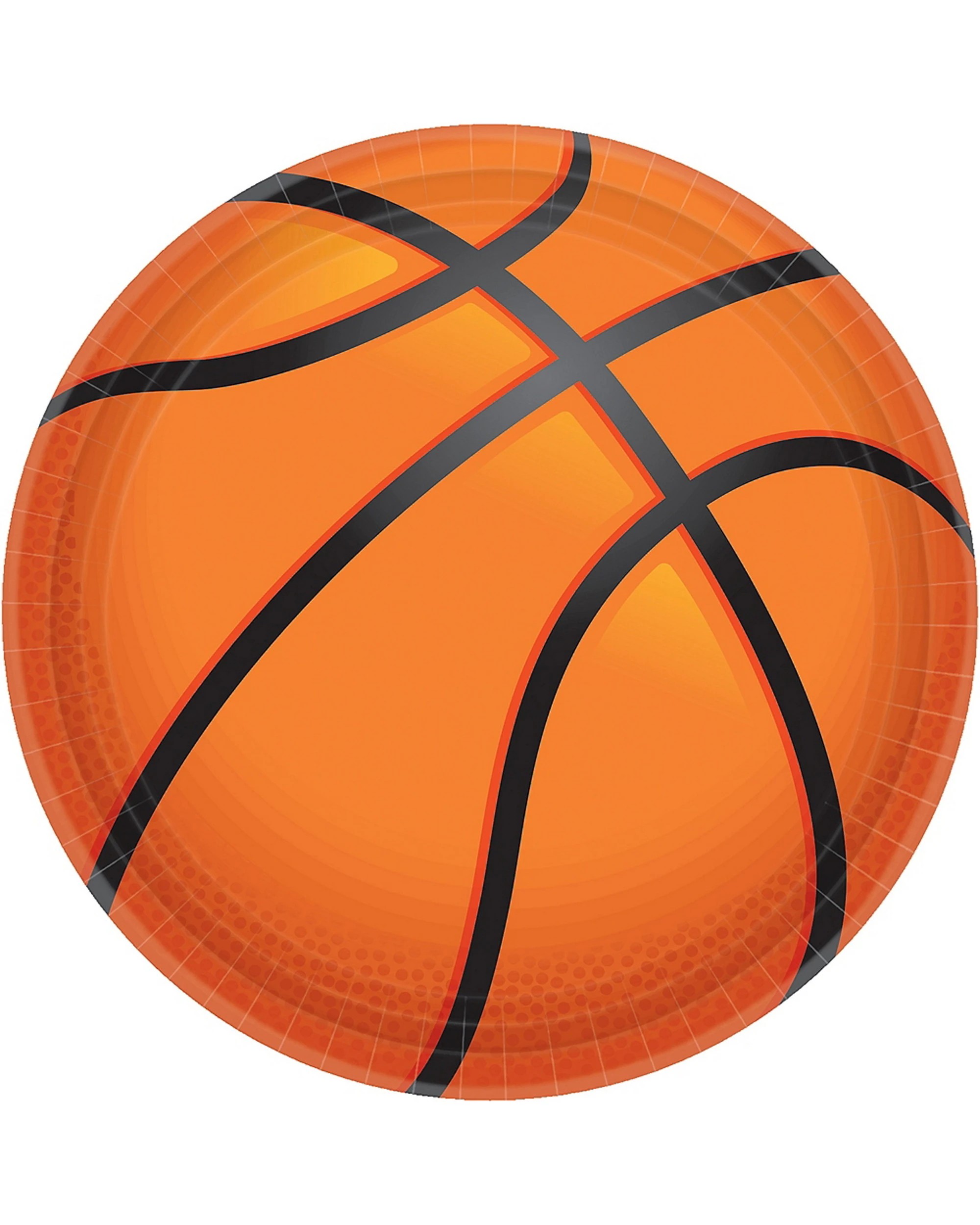 1 Amscan Inc. Nothin' But Net Basketball Large Paper Plates Pack of 8 - Orange, 1 of 1