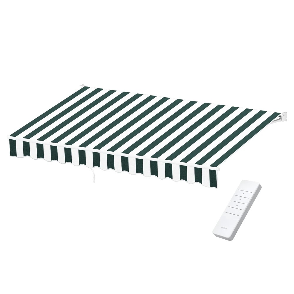 1 Instahut Retractable Folding Arm Awning Motorised Sunshade 3Mx2.5M Green - Multi, 1 of 6