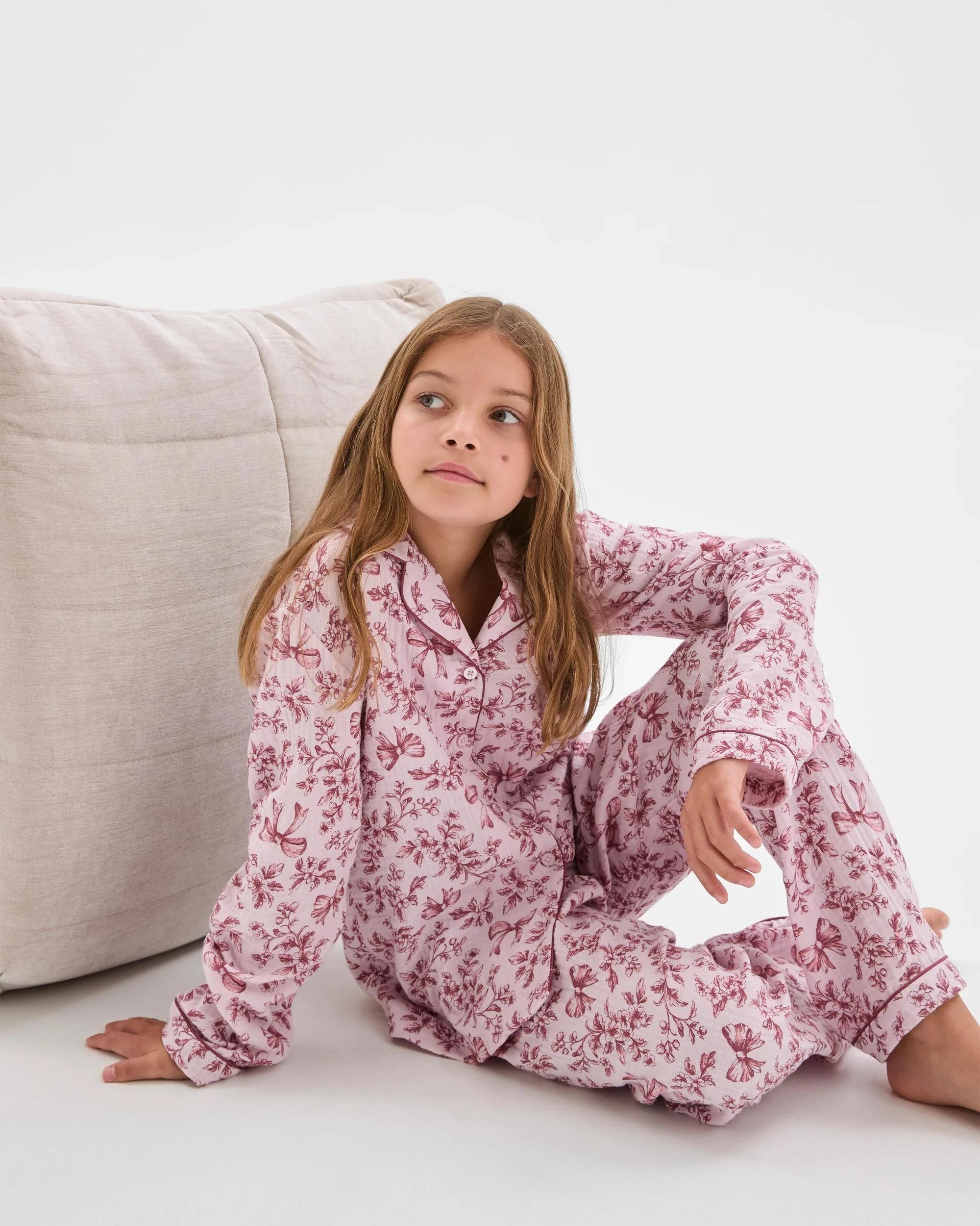 1 Target Kids Family Matching Australian Cotton Mini Me Double Cloth Pyjama Set PURPLE LILAC, 1 of 7