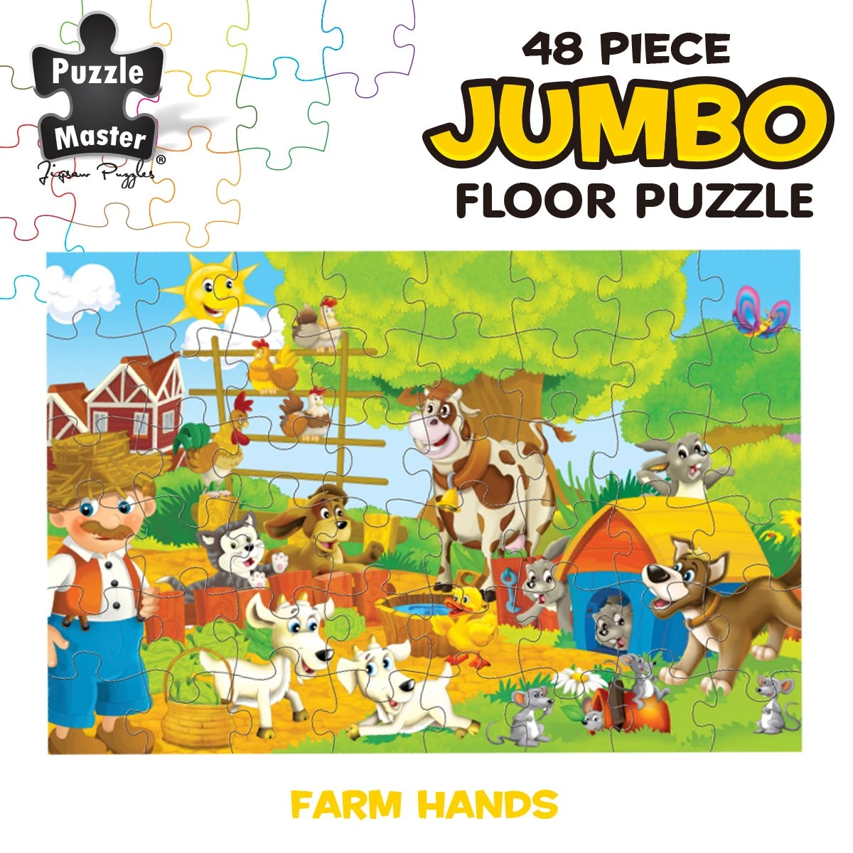 6 Puzzle Master 48 Piece Jumbo Puzzle Farm Hands, 6 of 6