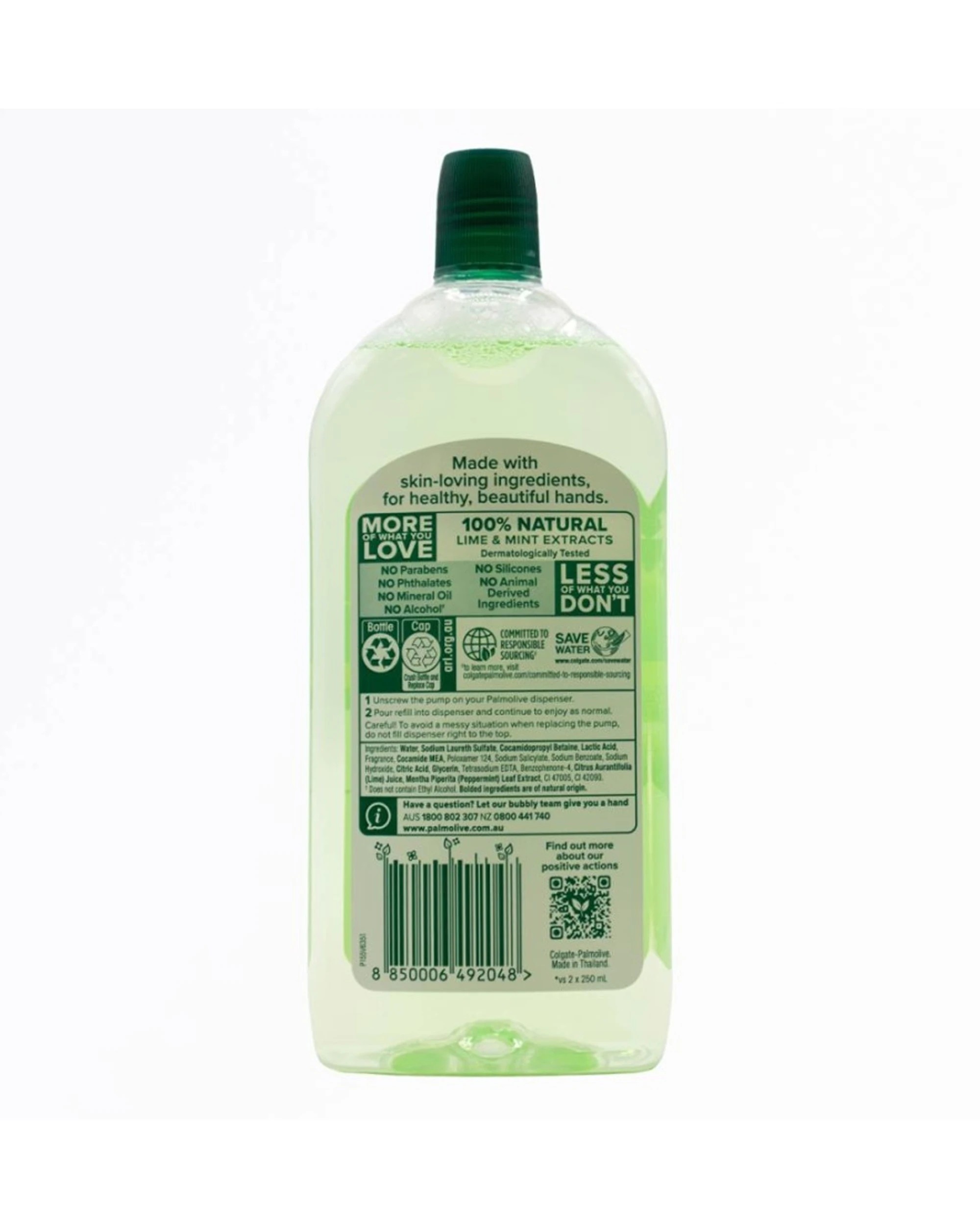 3 Palmolive 6pk Foaming Antibacterial Cleansing Handwash Refill Lime Mint 500ml - Clear, 3 of 3