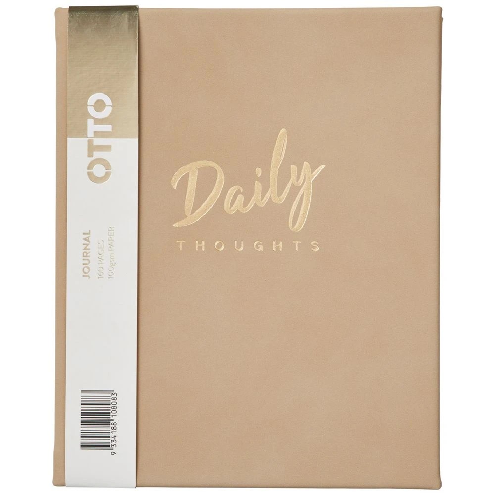 1 Otto Daily Thoughts Journal 160 Pages Beige, 1 of 4