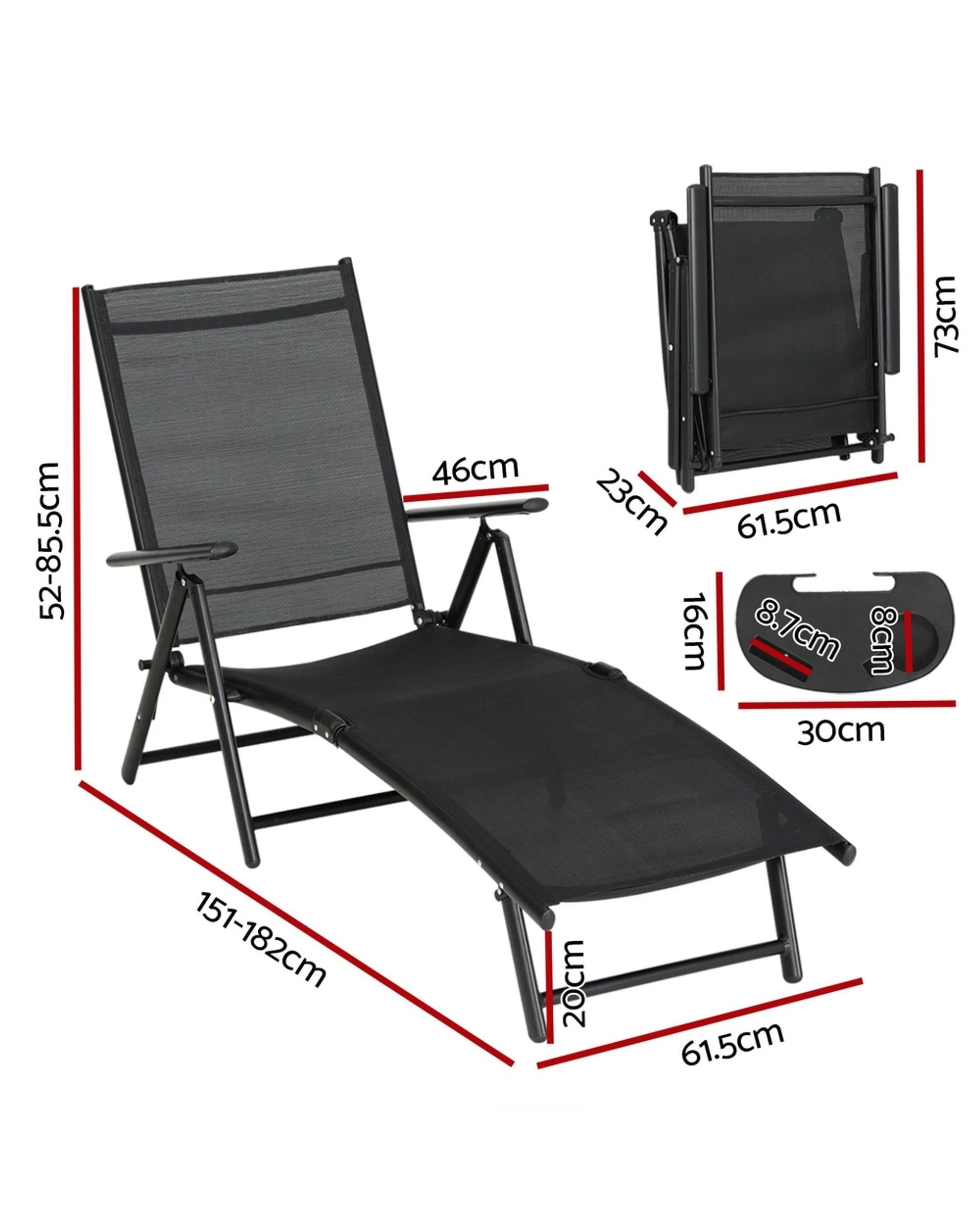 2 Gardeon Sun Lounge
 - Black, 2 of 3