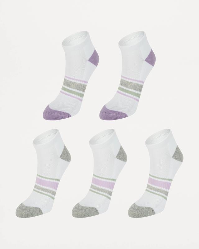 5 Pack Active Anklet Socks with Arch Sup