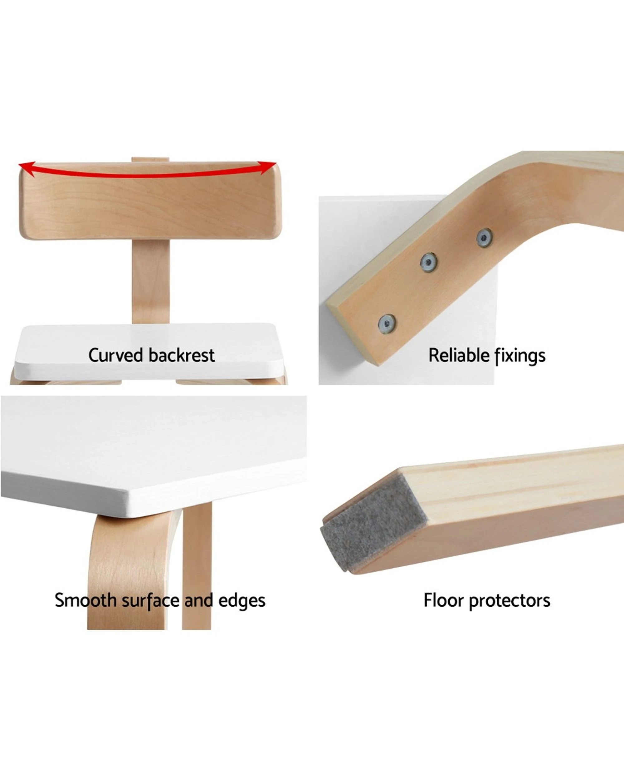 3 Keezi 5pcs Kids Table And Chairs Set Activity Toy Play Desk
 - White, 3 of 3