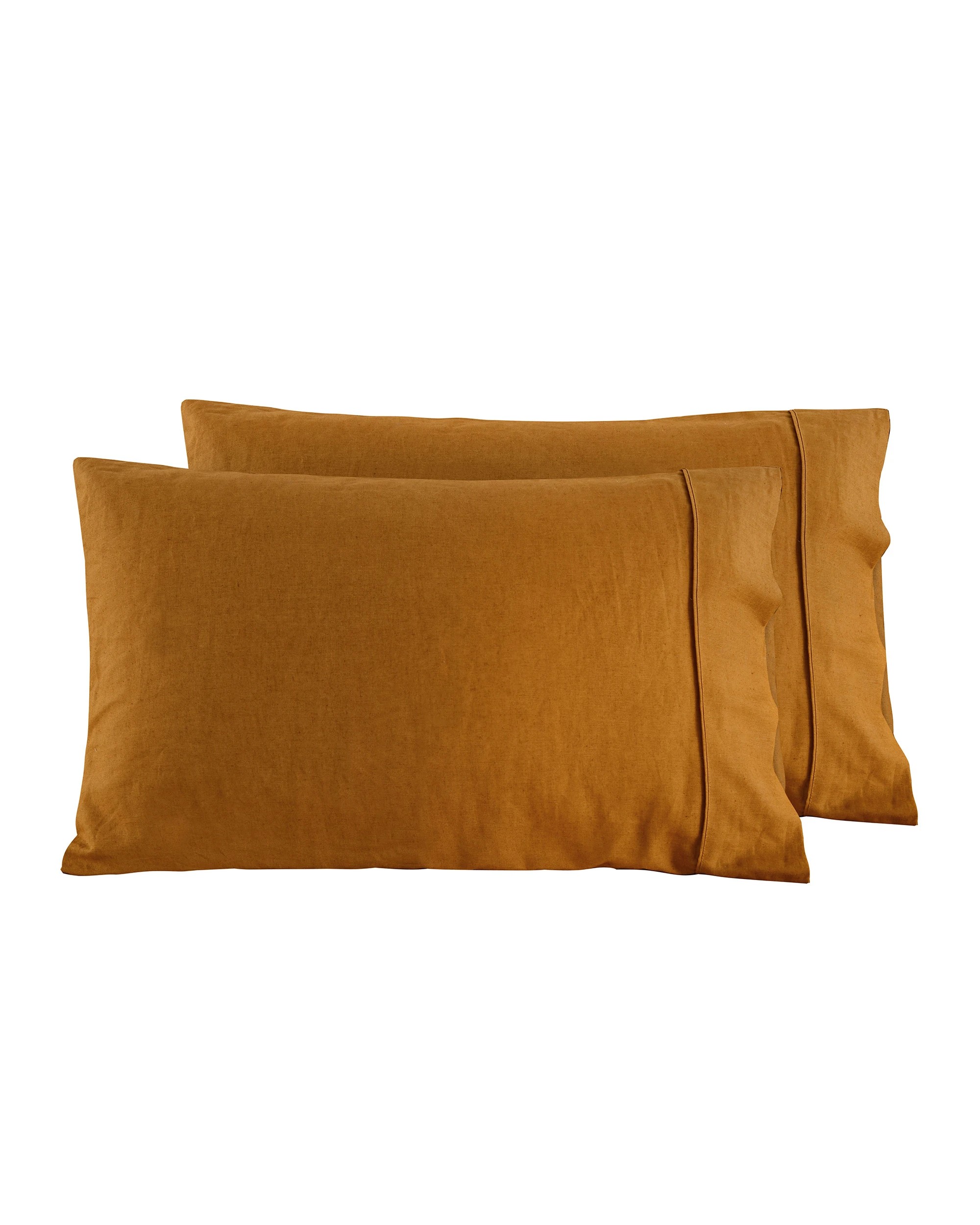 6 Dreamaker Linen Cotton Standard Pillowcase Twin Pack - Rust, 6 of 7